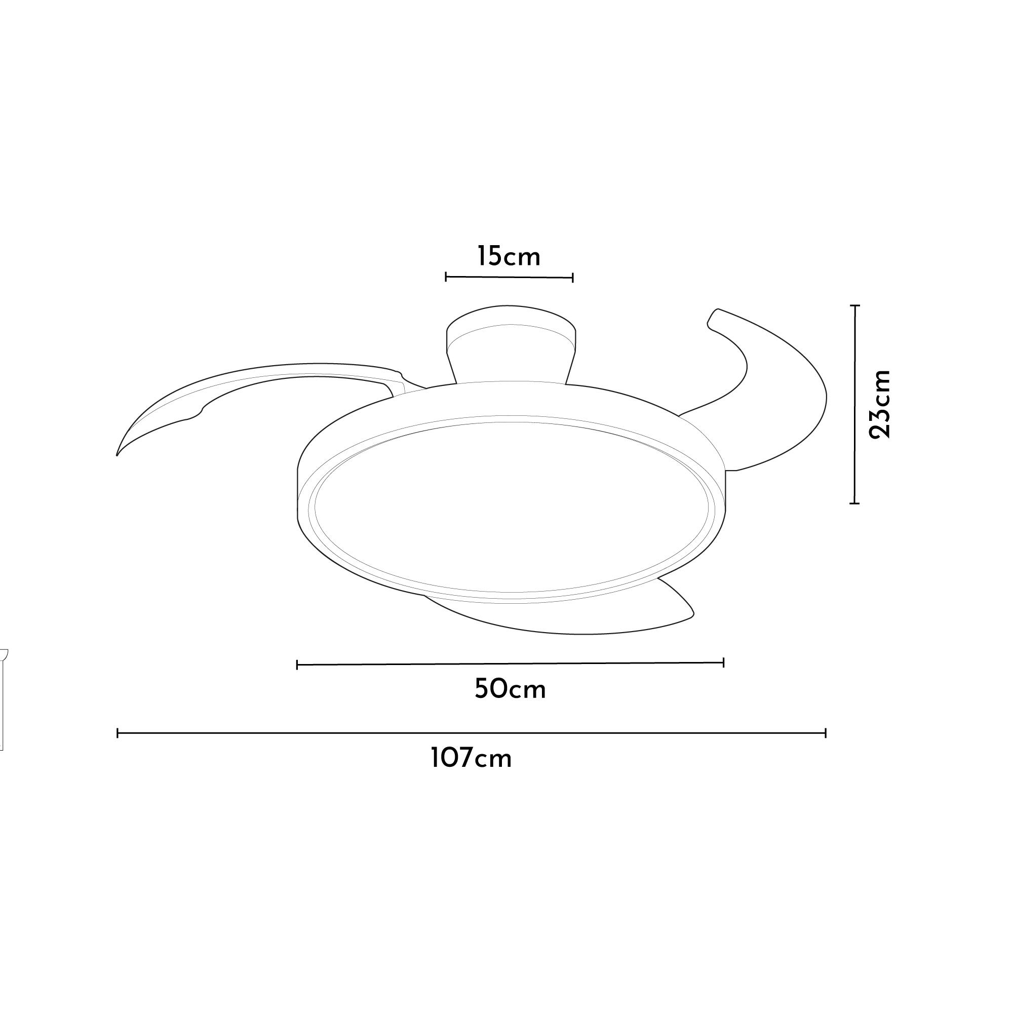 Ventilador de techo con luz silencioso DC 29W con mando ø107 cm Mera ARTE CONFORT blanco luz CCT 3 aspas| 6 velocidades| modo verano/invierno| temporizador| brisa| recomendado de 13 a 20m² - 4