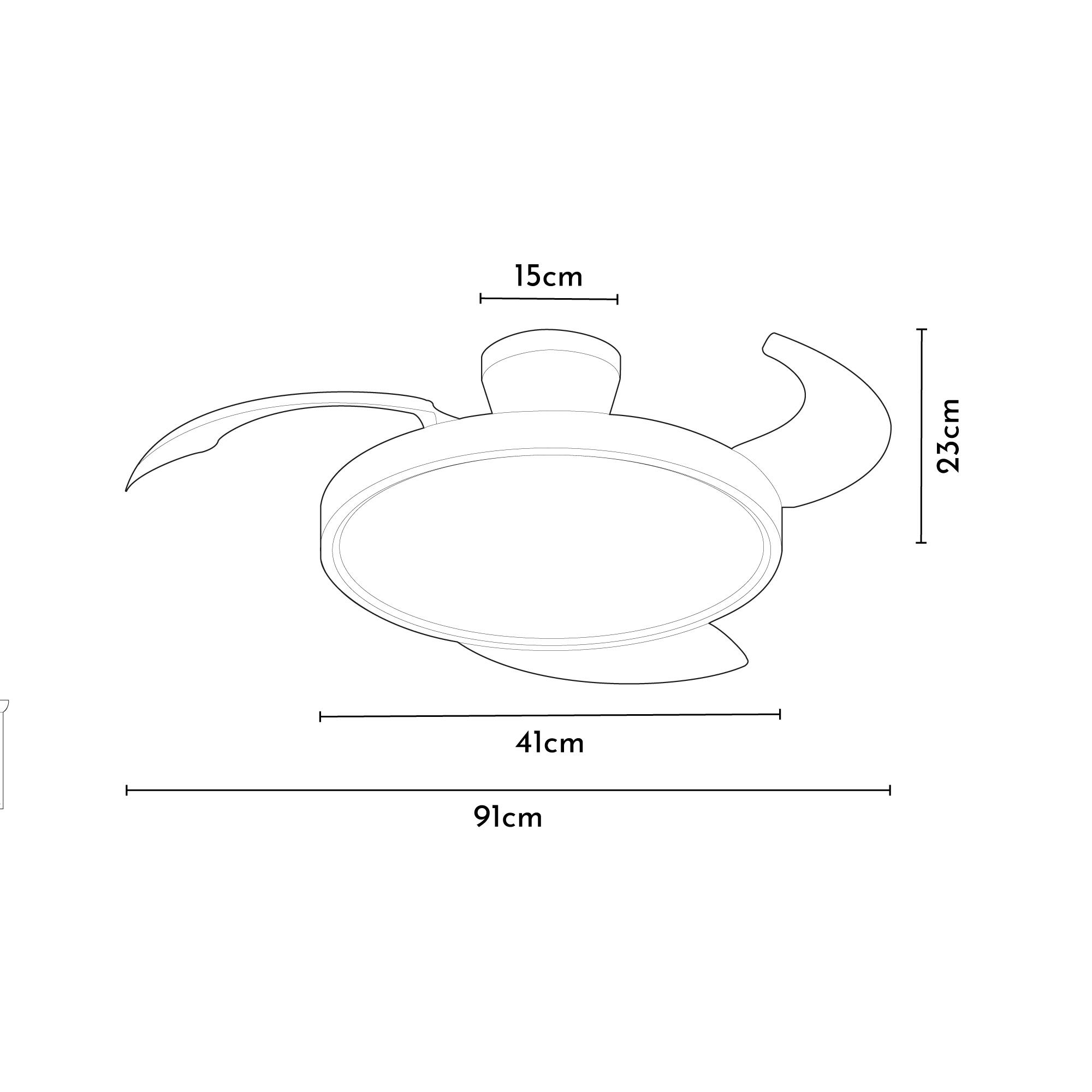 Ventilador de techo con luz silencioso DC 30W con mando ø91 cm Mera ARTE CONFORT blanco luz CCT 3 aspas| 6 velocidades| modo verano/invierno| temporizador| brisa| recomendado para <13m² - 8