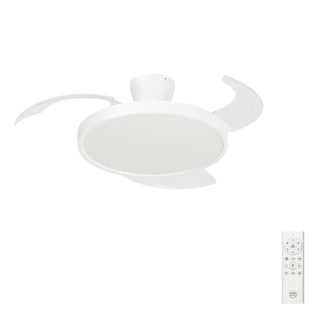 Ventilador de techo con luz silencioso DC 29W con mando ø107 cm Mera ARTE CONFORT blanco luz CCT 3 aspas| 6 velocidades| modo verano/invierno| temporizador| brisa| recomendado de 13 a 20m²