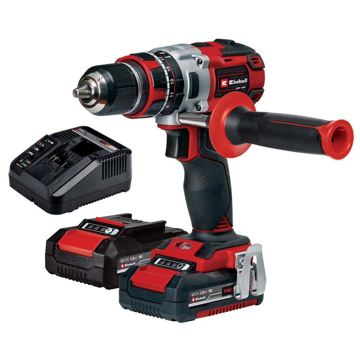 Trapano a percussione a batteria EINHELL TP-CD 18/80 Li-iBL 18V 2Ah, 2 batterie + valigetta in plastica - 5