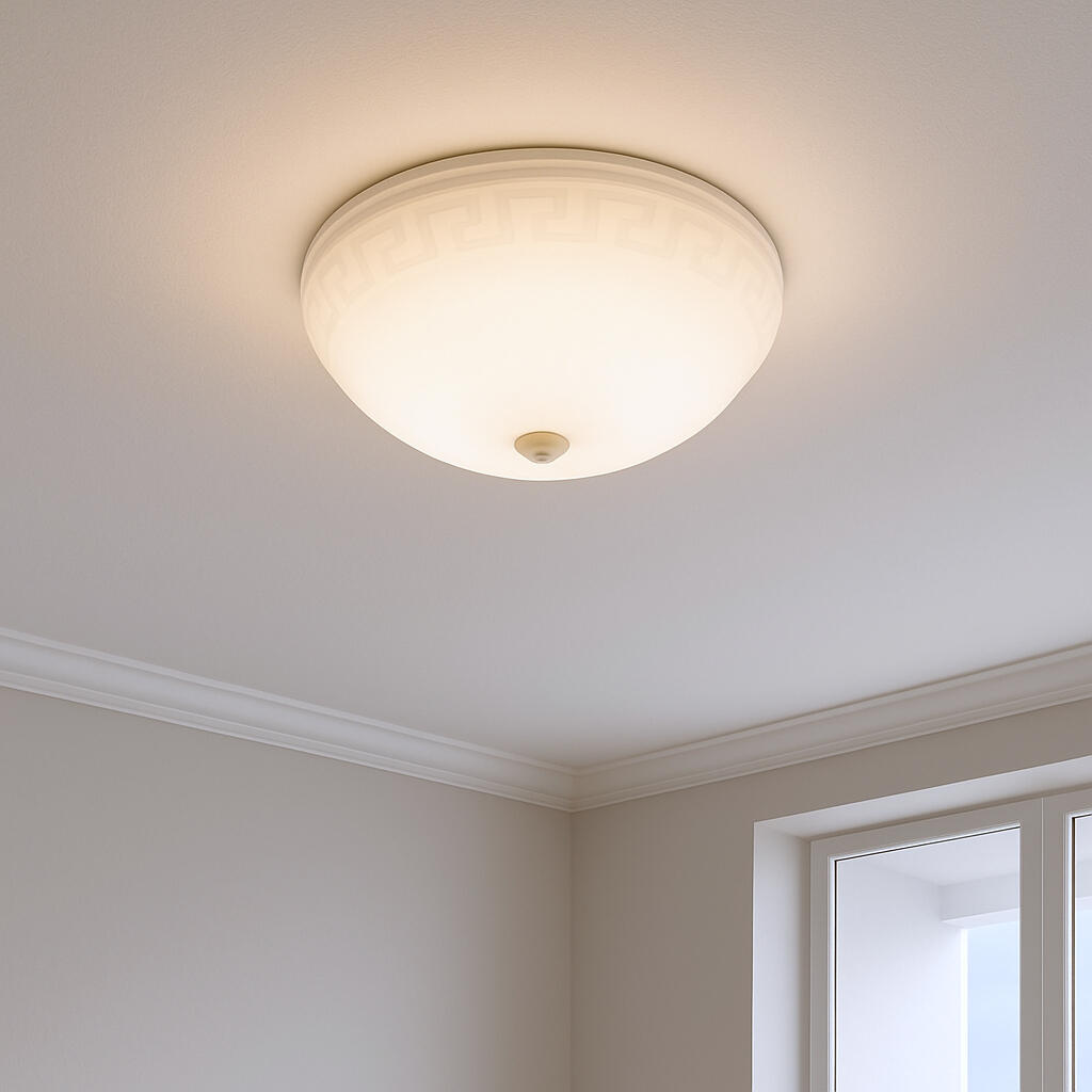 Plafón led etrusca 2xe27 15w cristal blanco 31cm