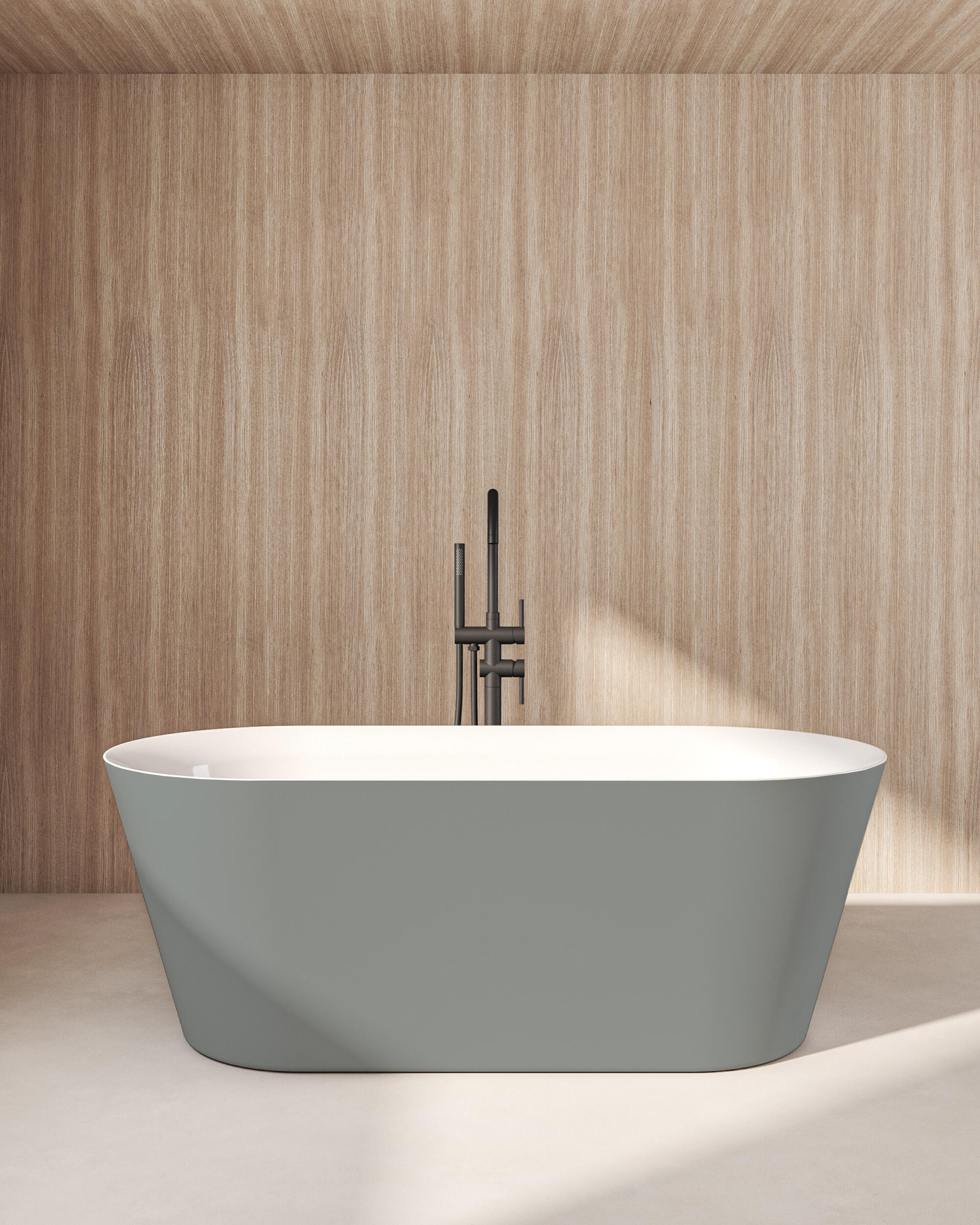 Bañera isla obath cup 150x75 gris 150x75 cm