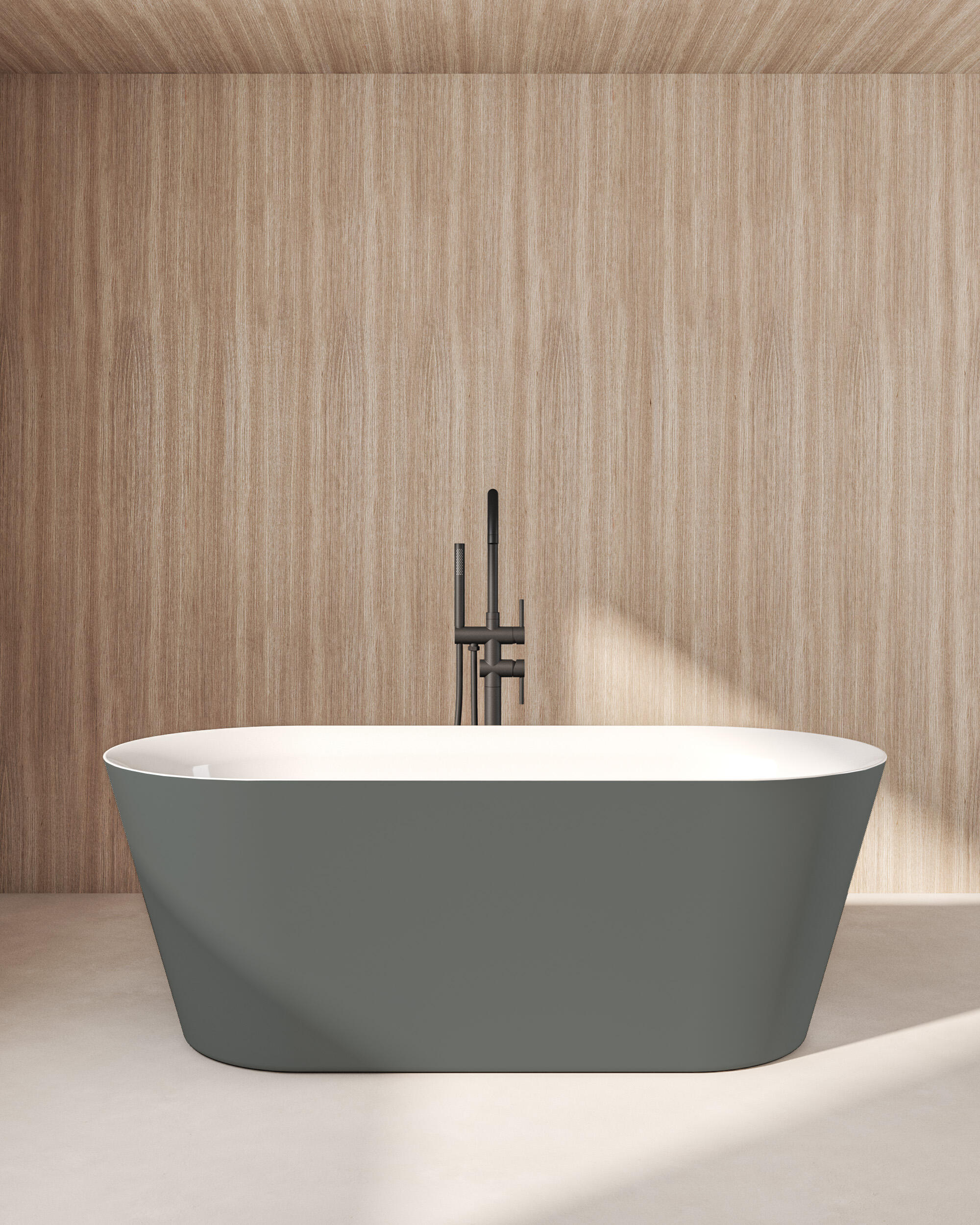 Bañera isla obath cup 150x75 gris 150x75 cm