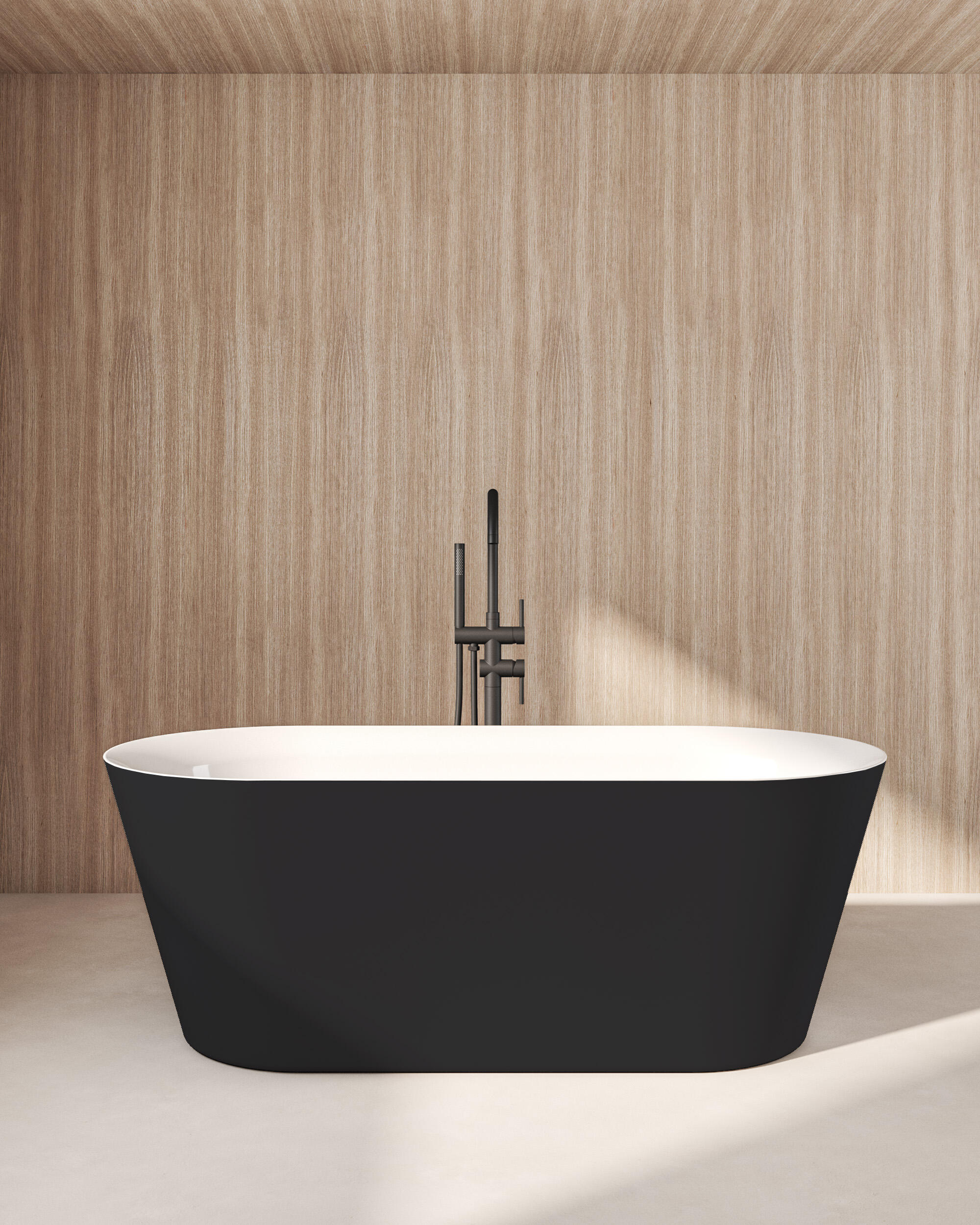 Bañera isla obath cup 150x75 negro 150x75 cm