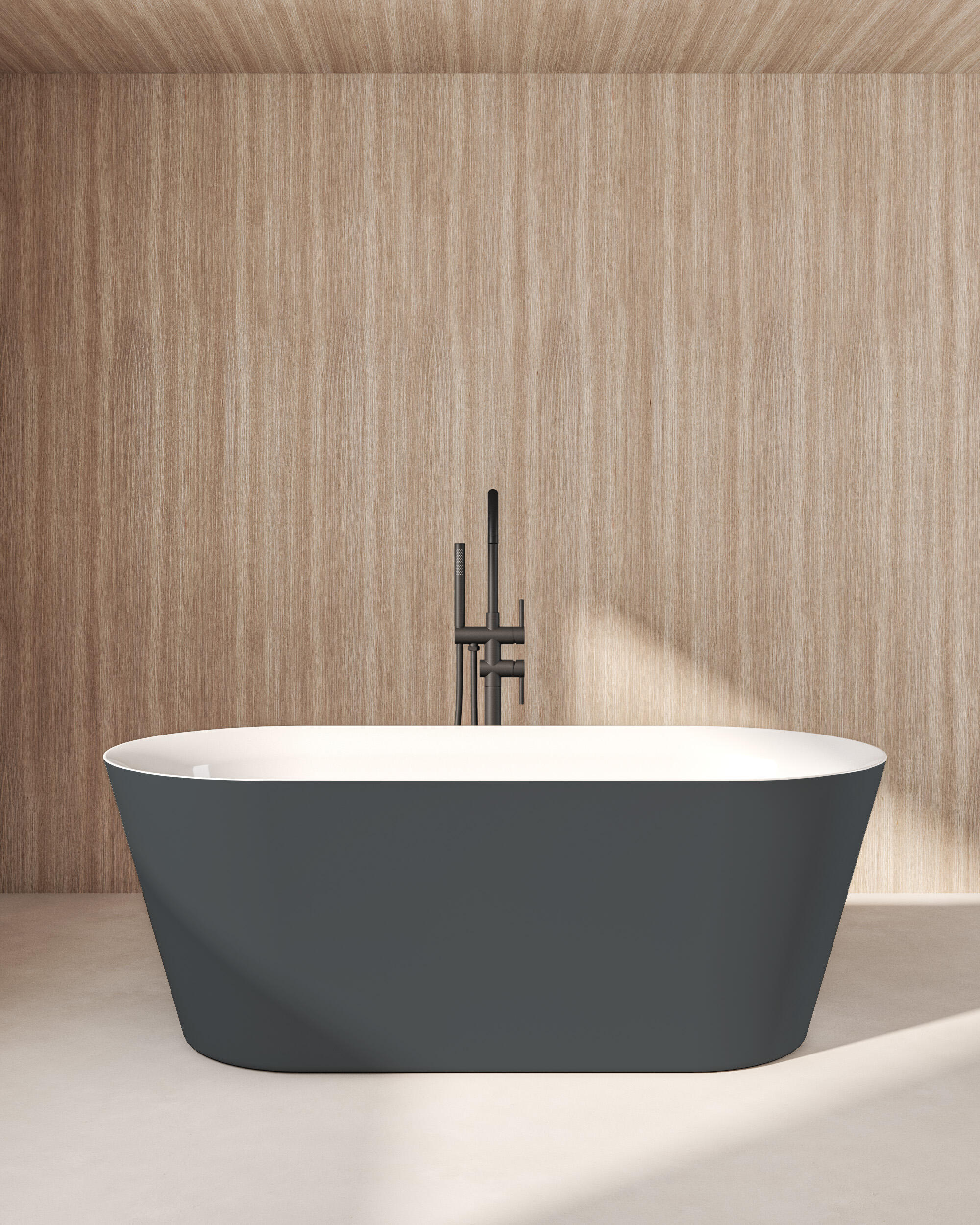 Bañera isla obath cup 150x75 negro 150x75 cm