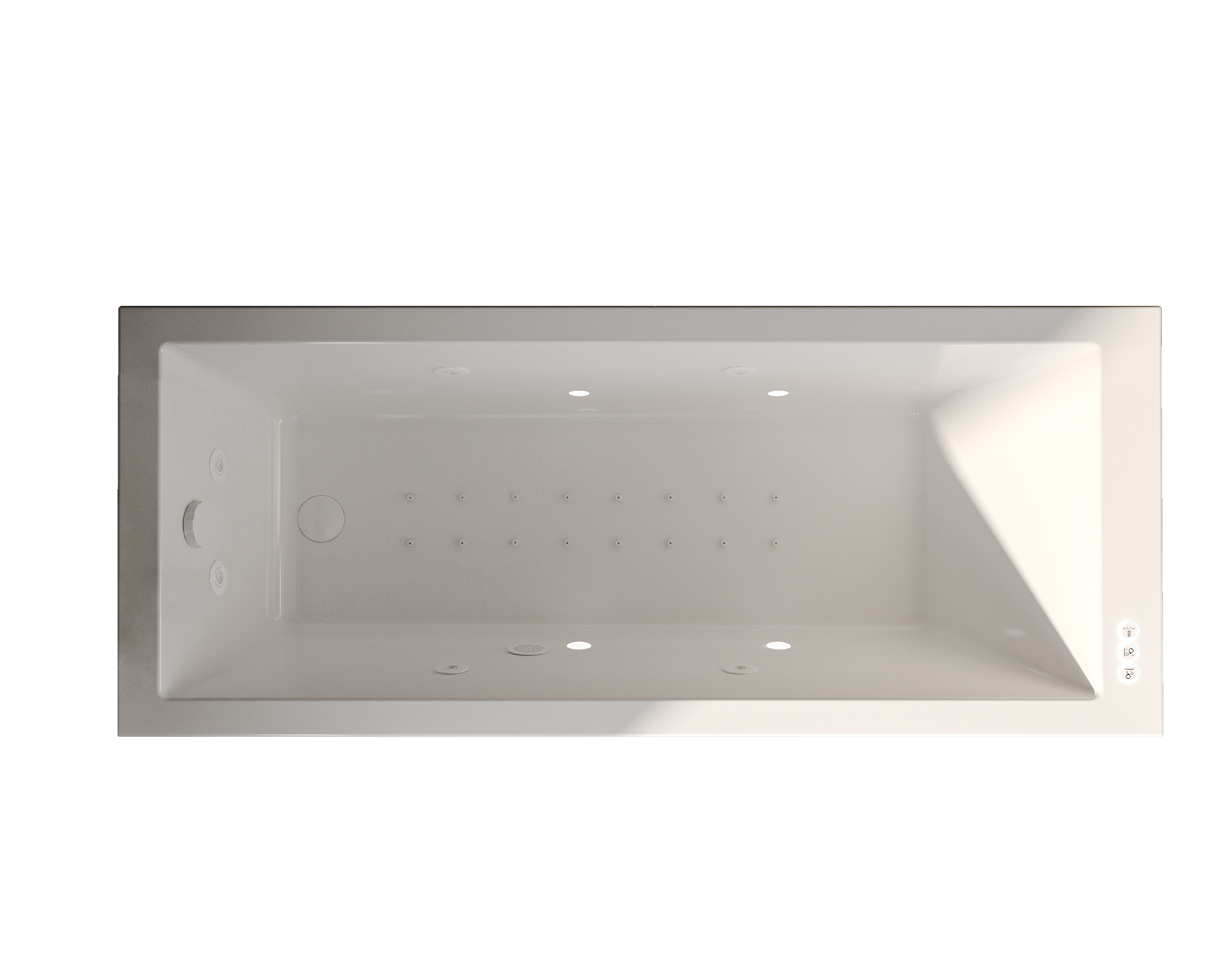 Bañera hidromasaje obath look blanco 170x75 cm