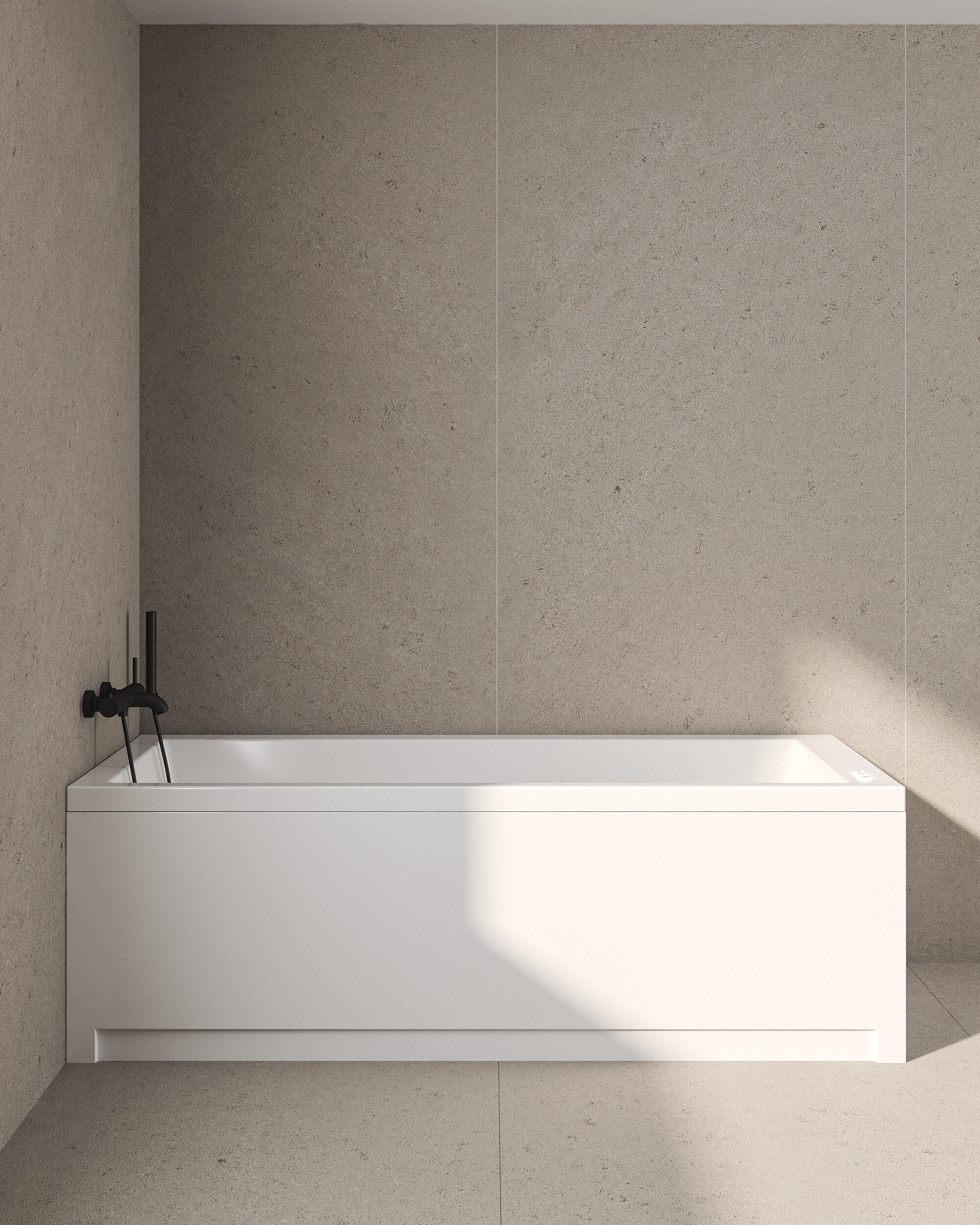 Bañera hidromasaje OBATH Look blanco 150x70 cm - 3