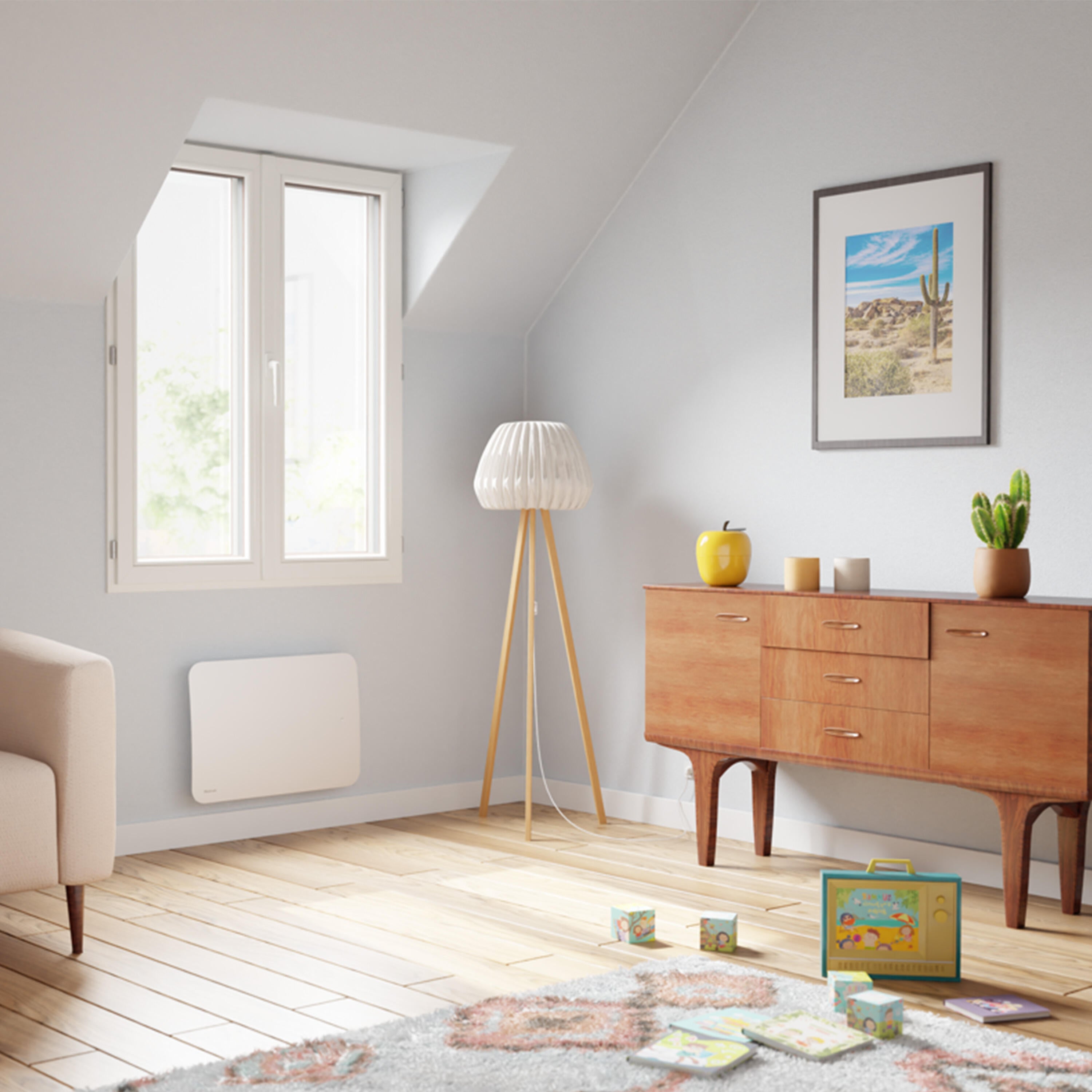 Radiateur électrique connecté à inertie sèche 1000 W TECTONIA NOIROT - 5