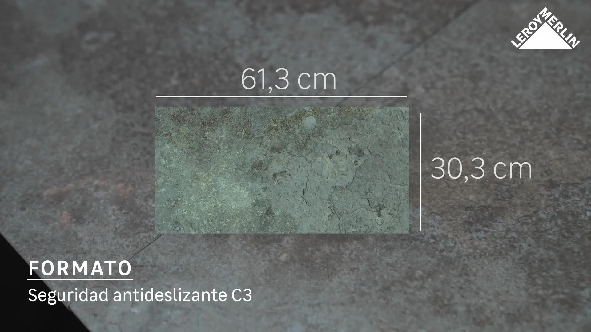 Suelo piscina porcelánico Ibor efecto piedra blanco 30.3x61.3 cm C3 ECOCERAMIC - 3