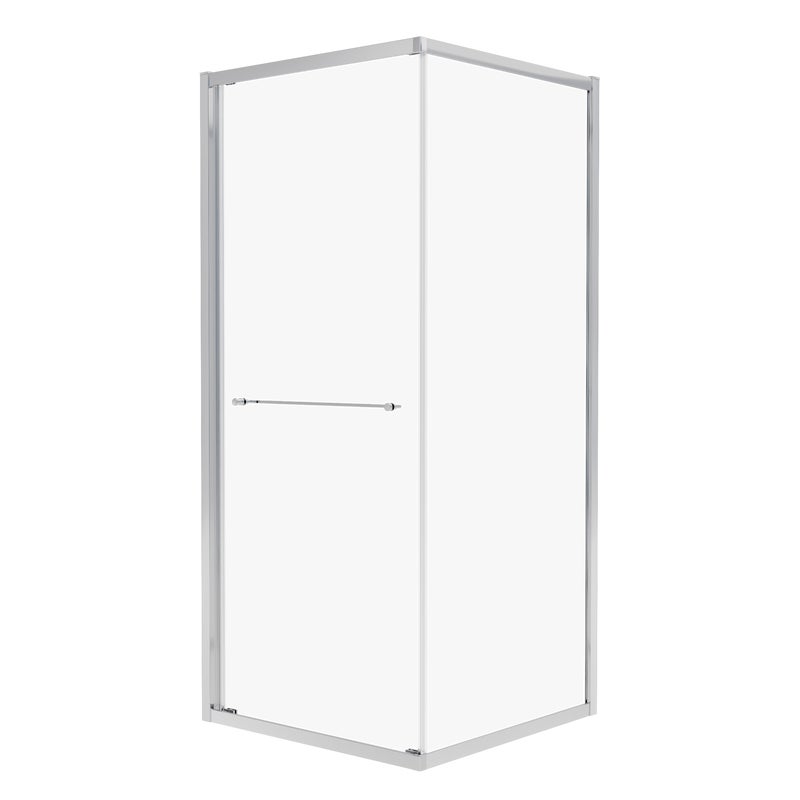 Kabina prysznicowa prostokątna Interia 80x90x200 cm chrom szkło transparentne Wellneo