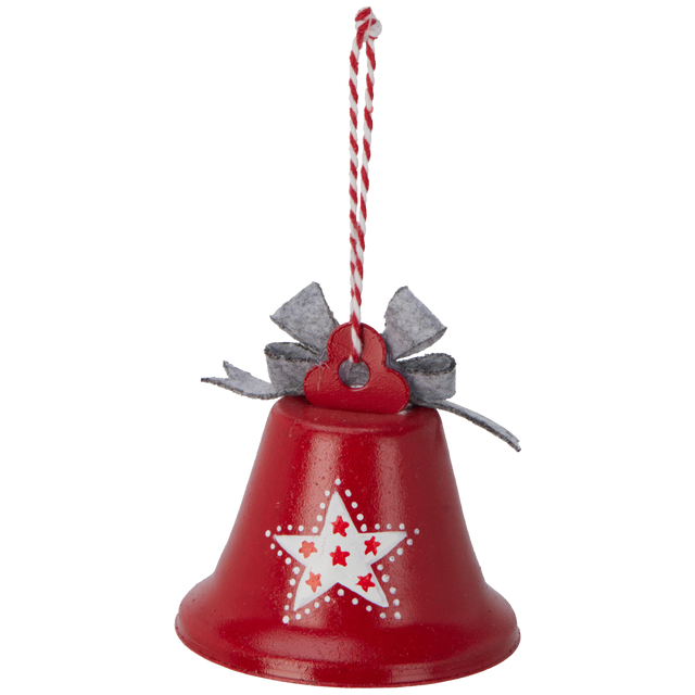 Zawieszka na choinkę metalowa 5.8cm dzwoneczek mix