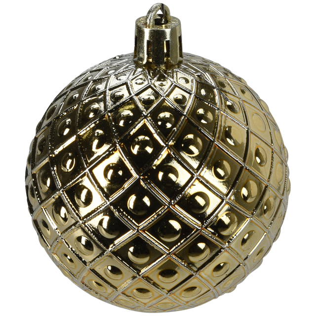 Bombki plastikowe tuba 6cm 35szt. złote