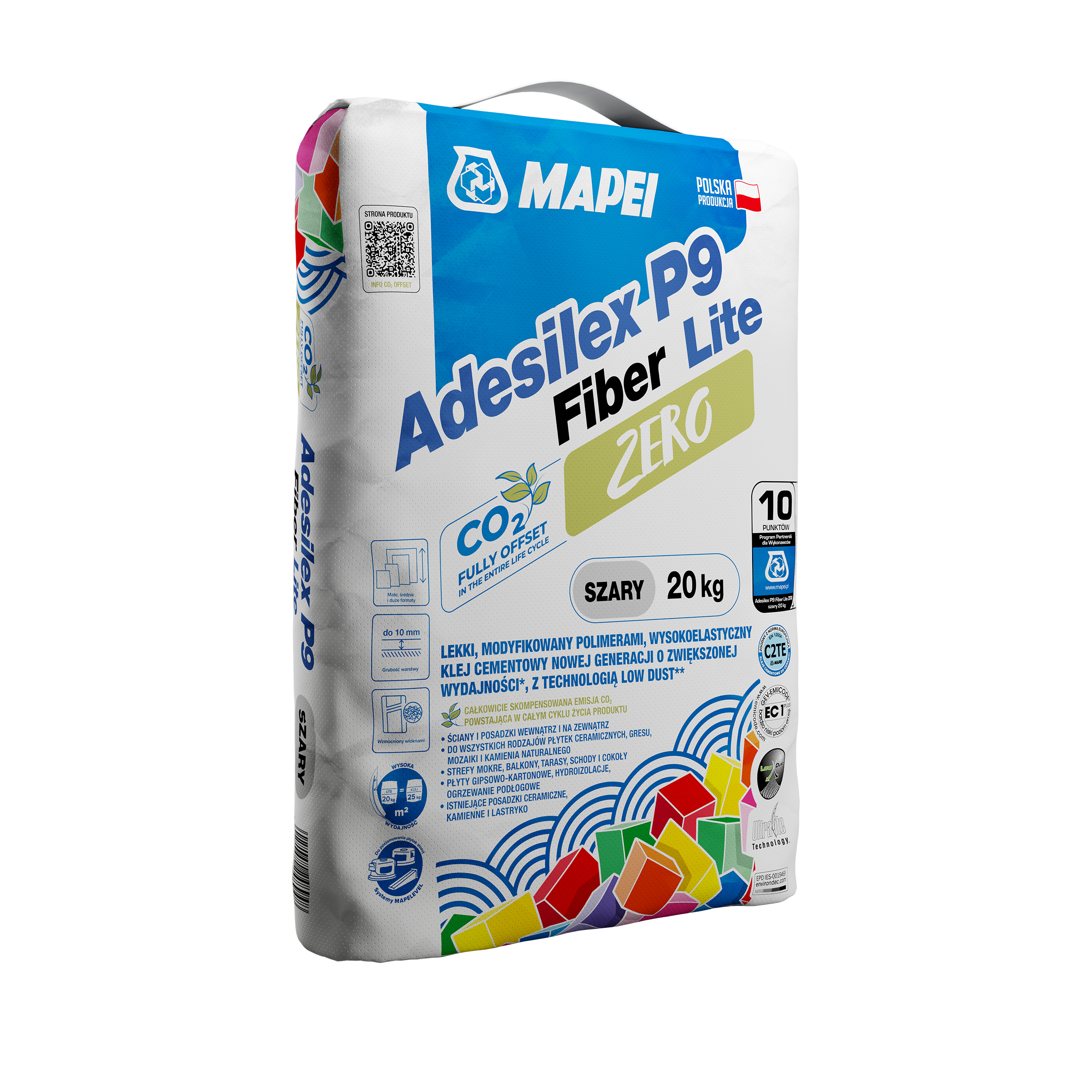Klej cementowy Adesilex P9 Fiber Lite Zero 20 kg Mapei