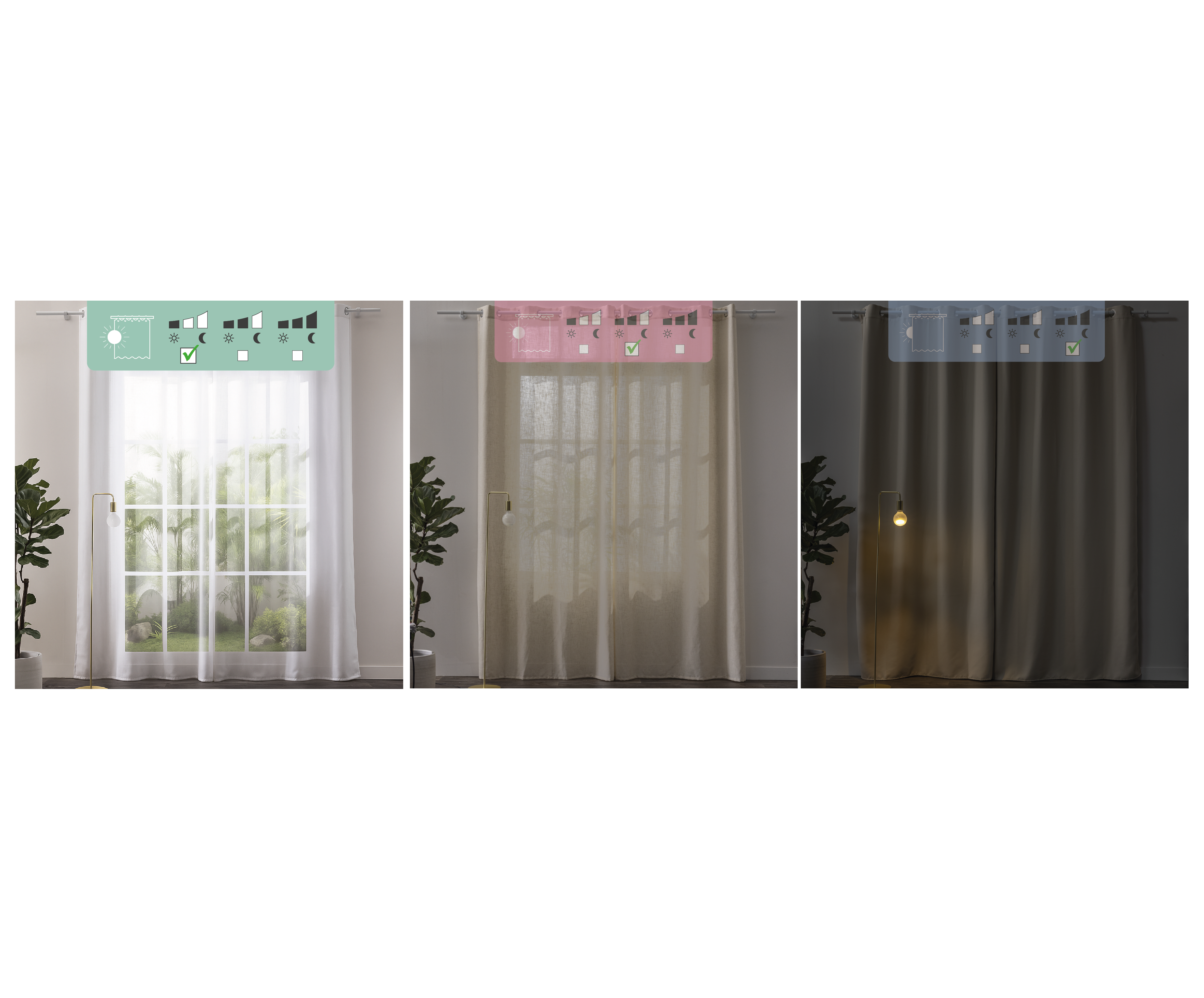 Cortinado fita e/ou presilha Teo 300X280CM branco Inspire - 9