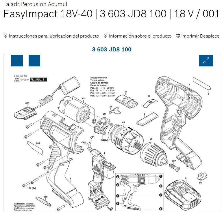 Perceuse sans fil percussion 18V BOSCH EasyImpact 18V-40, 40Nm, 2 batteries 2Ah - 6