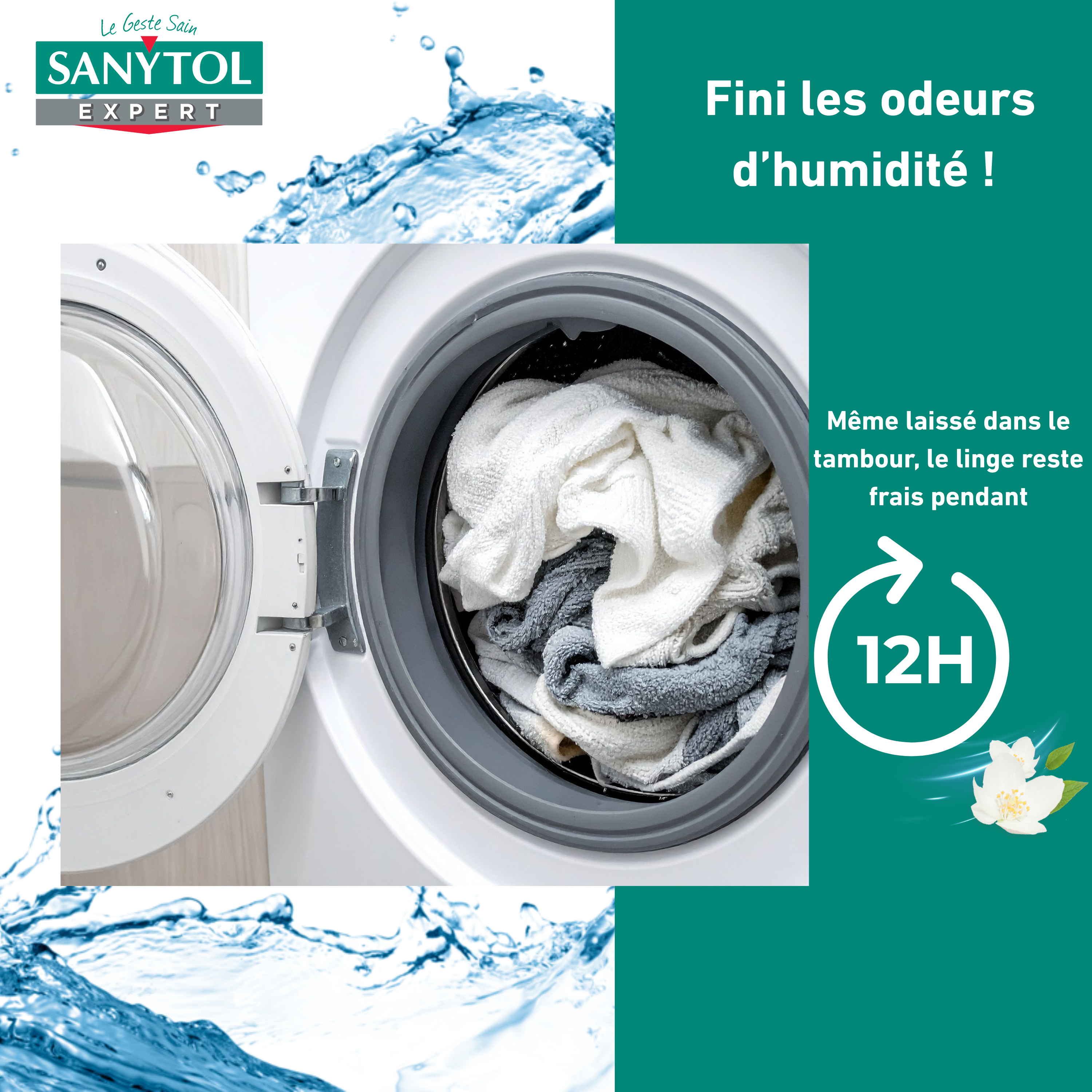 Lessive SANYTOL Expert, désinfectant du linge fleuri 2 l - 5
