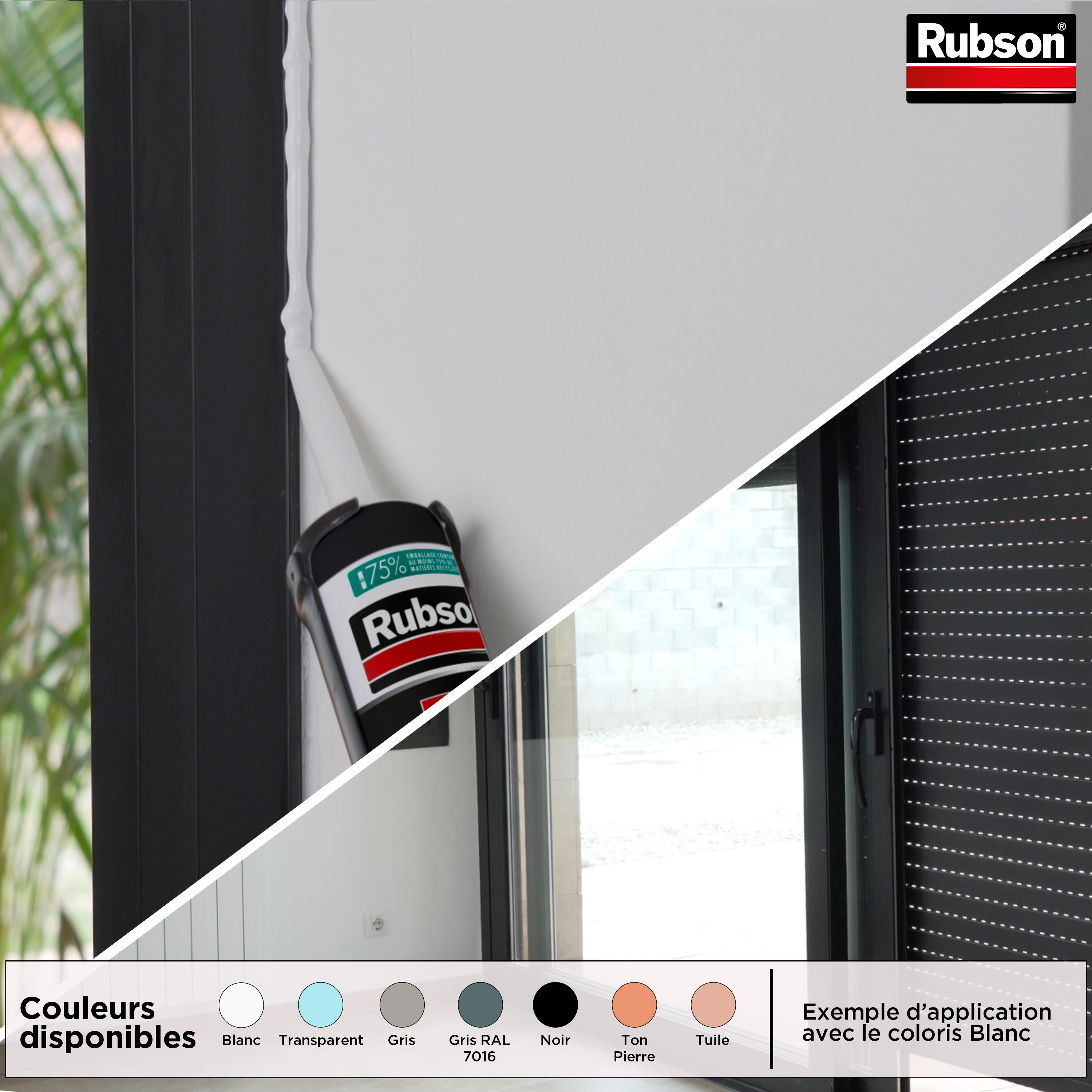 Mastic multi-usage noir 280 ml Ft101 - RUBSON - 2