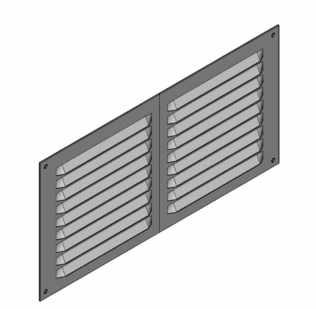 Grelha ventilação 15x30cm s/b com mosqueteira lacado branco - 2