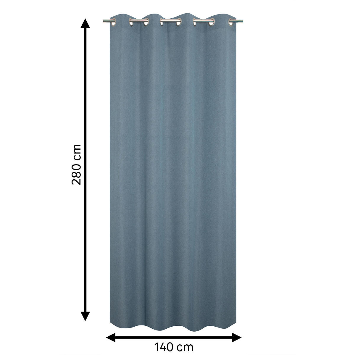 Tenda Franny blu, occhiello 140x280 cm - 6