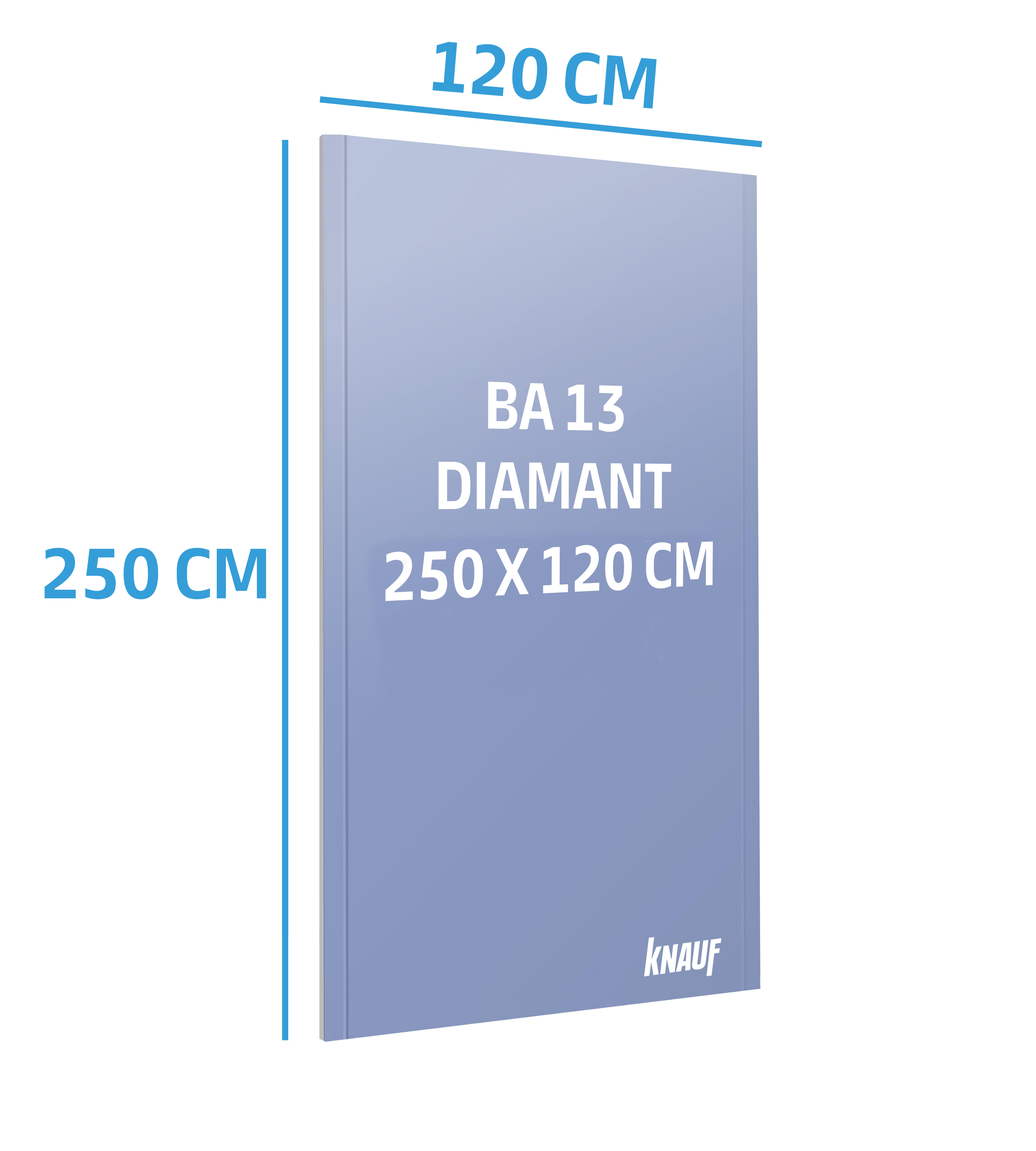 Plaque de plâtre BA13 Diamant Cleaneo L.250 x l.120 cm NF, KNAUF - 2
