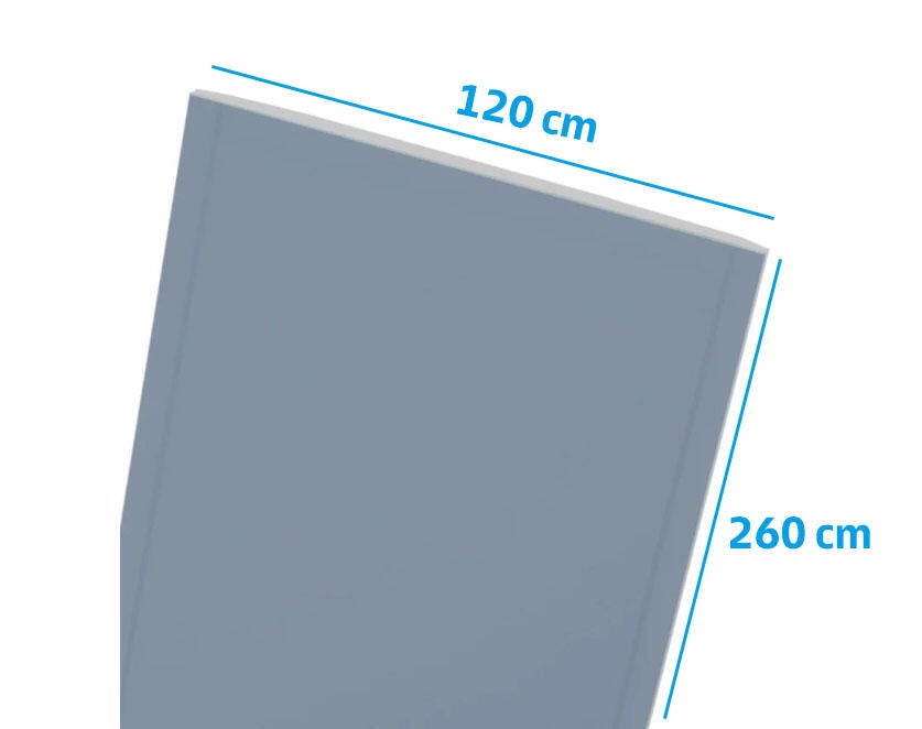 Plaque de plâtre BA13 260 x 120 cm, phonique CE  - 2