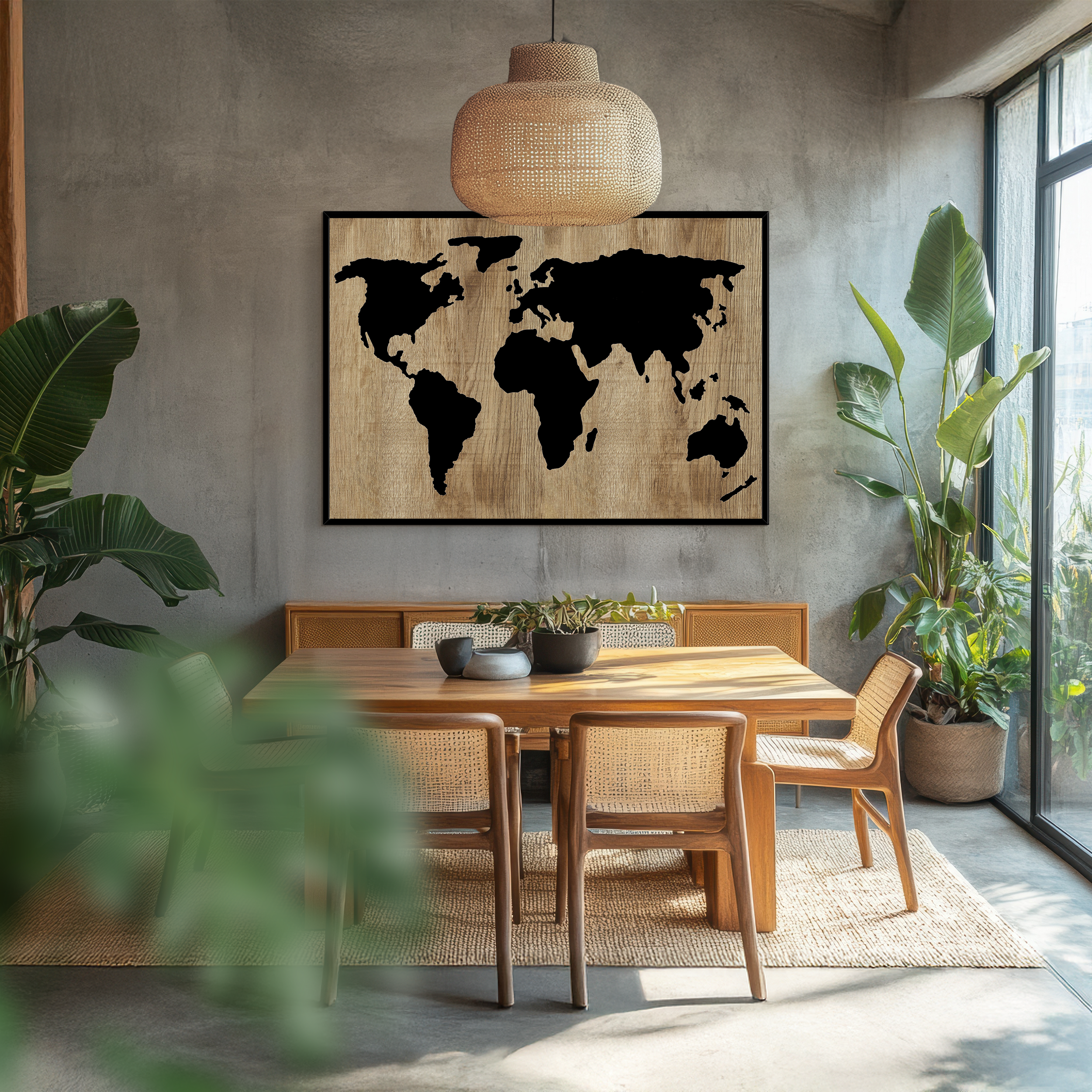 Obraz 3D Mapa Świata 102 x 70.5 cm - 5