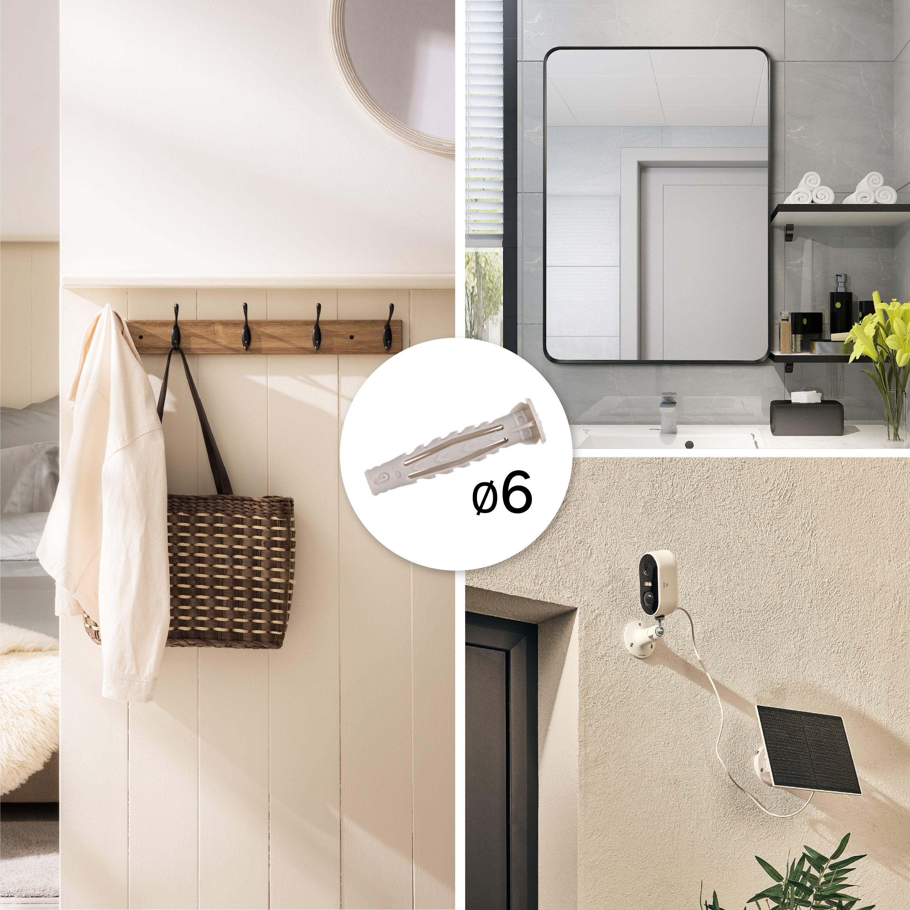 20 chevilles multi-matériaux STANDERS, Ø6 x L.40 mm - 2