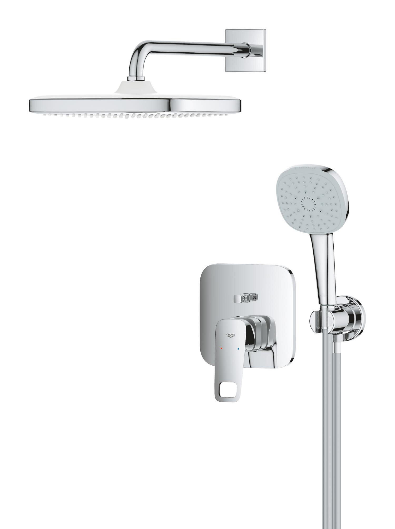 Colonne de douche encastrée mitigeur mécanique chrome Pulse  GROHE - 2