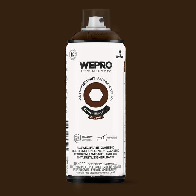 Spray WEPRO MTN ral-8016 400ml marrón charlie