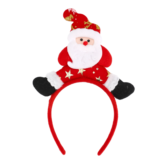 Opaska świąteczna na głowę ze św. Mikołajem
