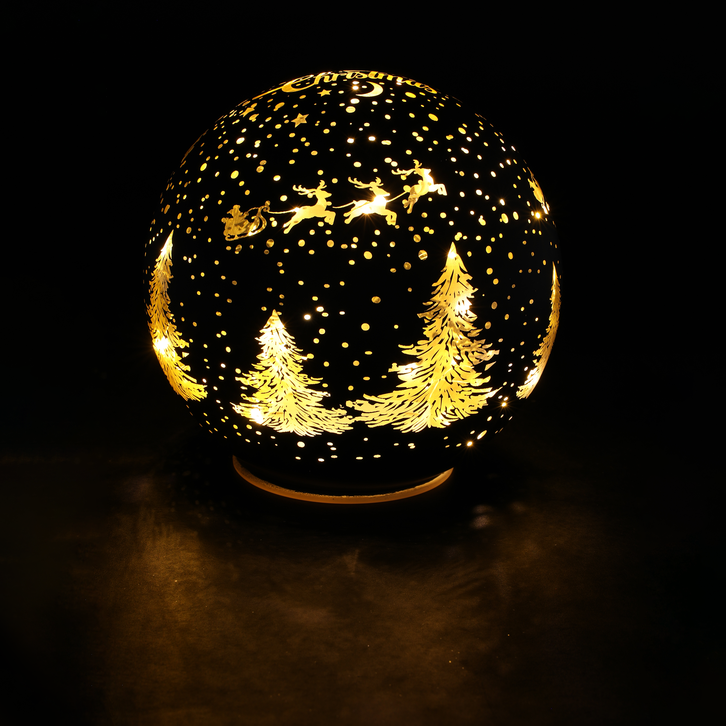 Kula szklana świąteczna z oświetleniem LED 15cm Jumi - 3