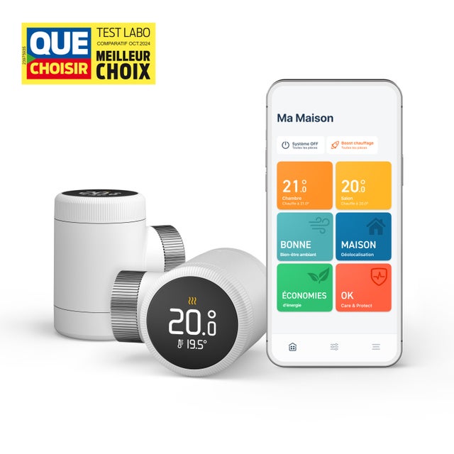 Lot de 2 têtes thermostatiques connectées TADO X