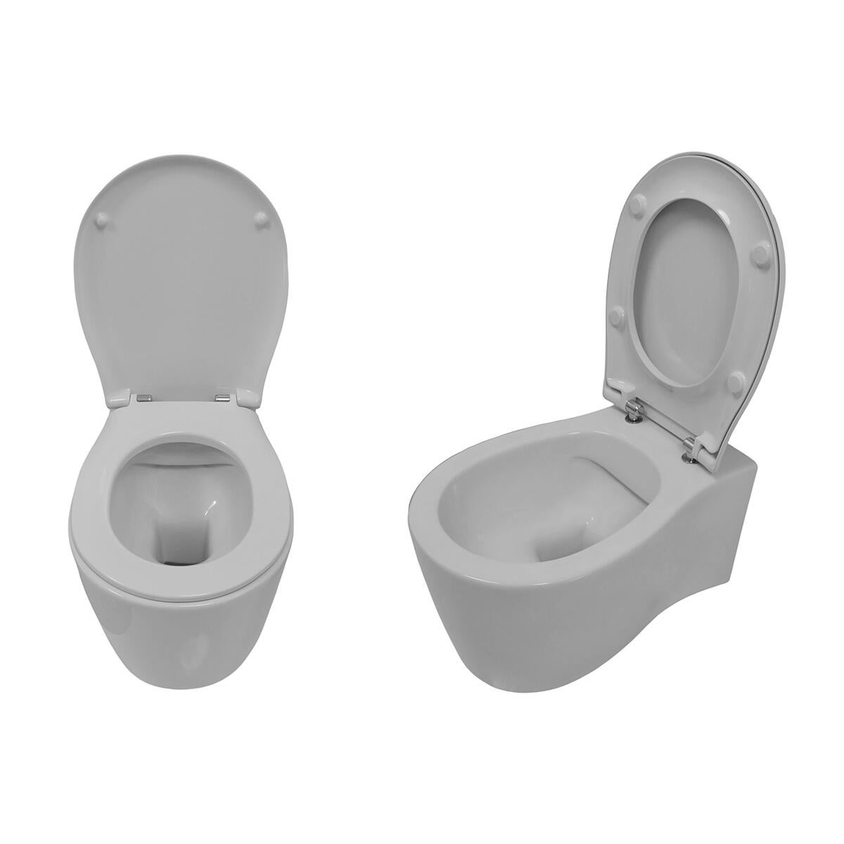 Vaso WC sospeso OLYMPIA CERAMICA soft, sedile incluso P 54 x L 37 x H 42 cm bianco - 6