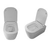 Vaso WC sospeso OLYMPIA CERAMICA tutto evo senza brida, sedile escluso P 53 x L 36 x H 42 cm bianco