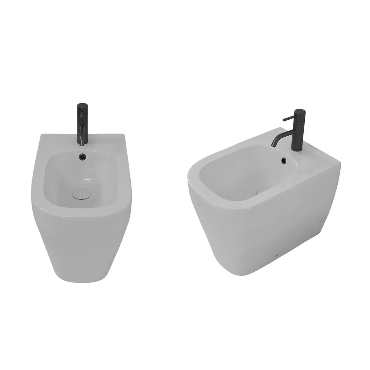 Bidet filomuro Tutto Evo + kit fissaggio OLYMPIA CERAMICA L 35 x H 42.5 x P 53 cm bianco - 5