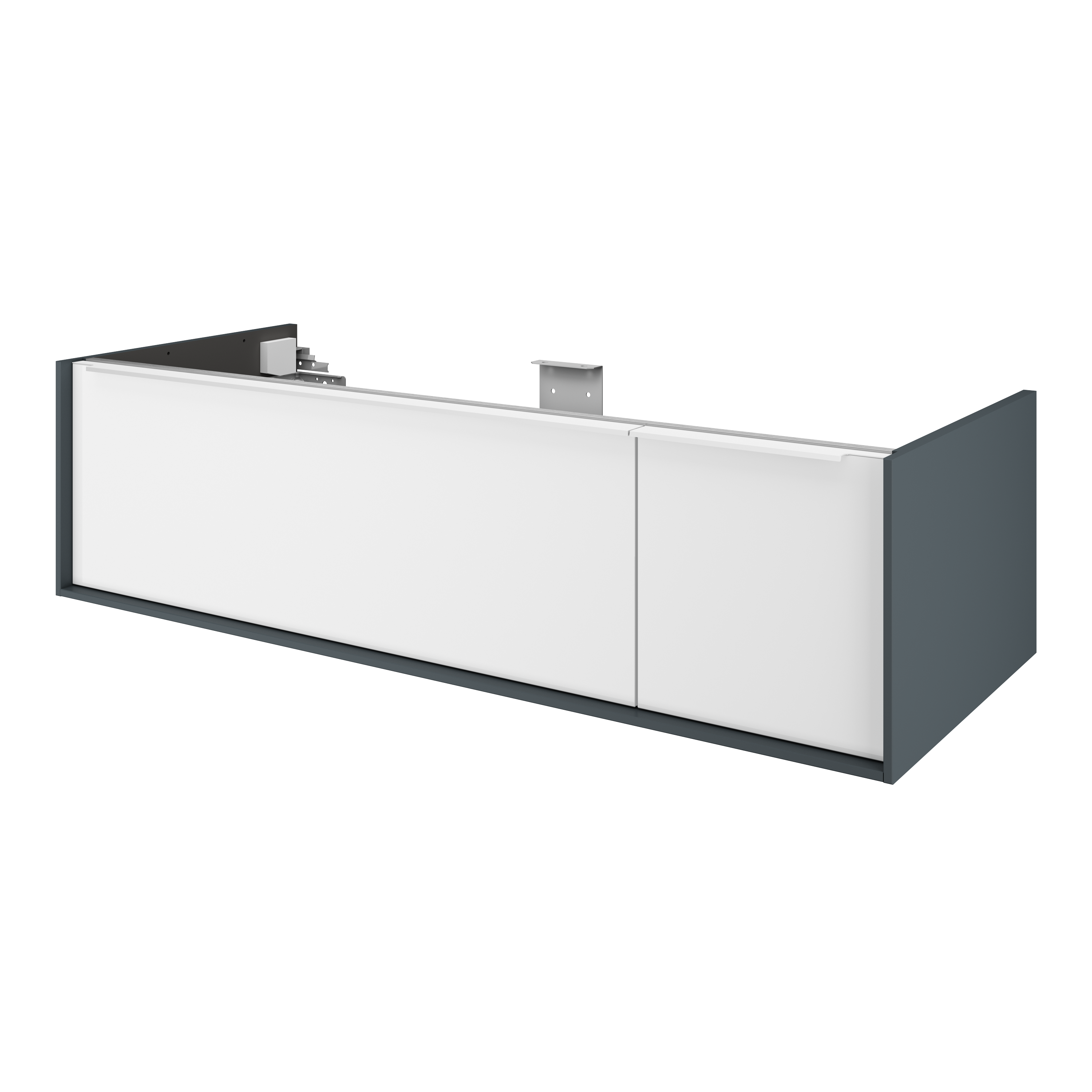 Mobile da bagno sotto lavabo L 120 x P 48 x H 32 cm grigio - 2