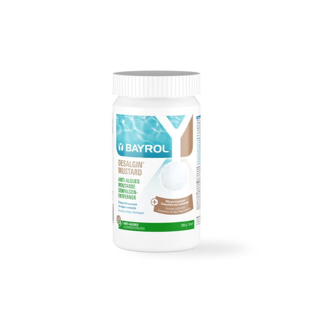 Anti algues moutarde piscine BAYROL Desalgin Mustard, en poudre 1.5 kg