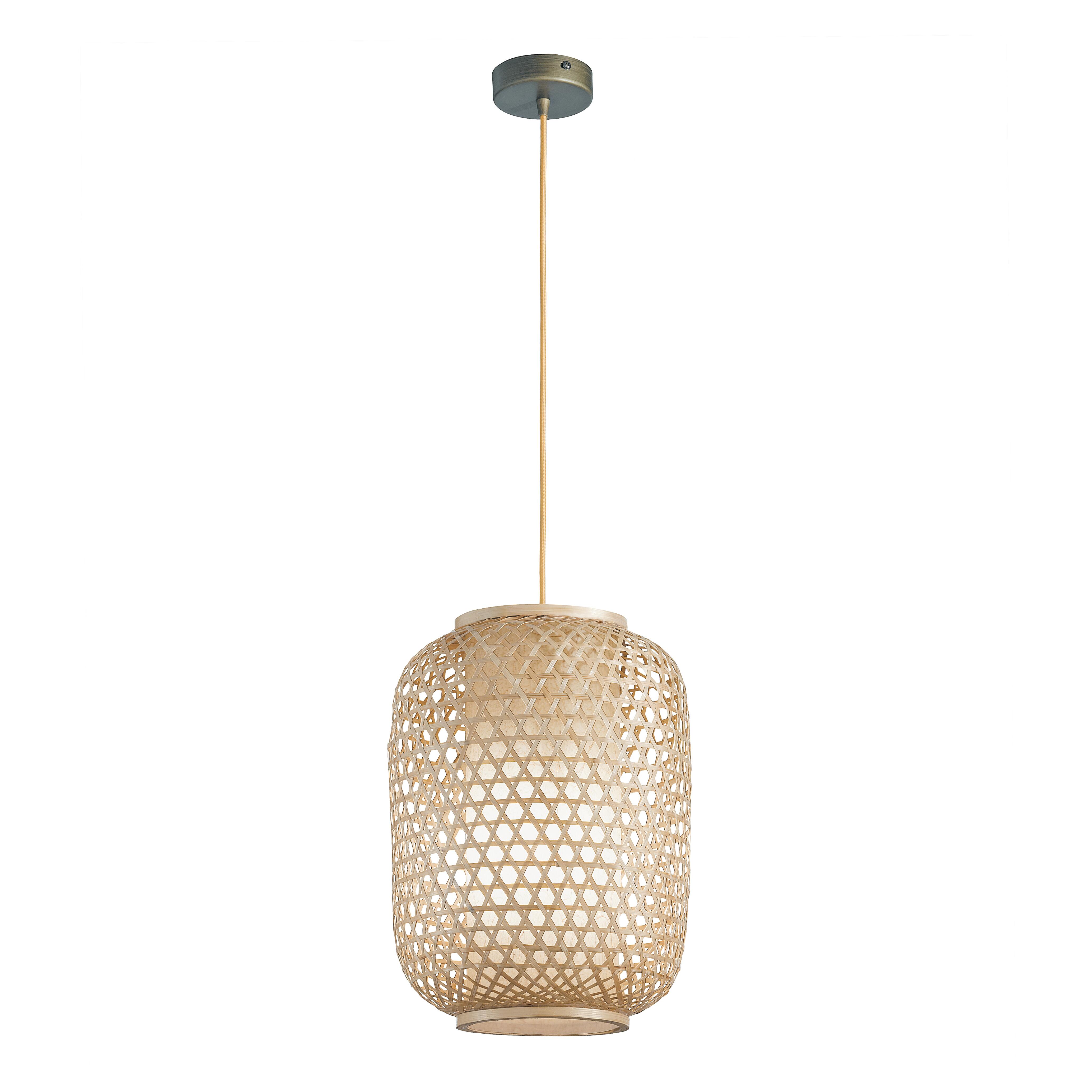 Lampadario Natura Zen giallo paralume cammello E27 Ø25cm LUCE AMBIENTE DESIGN - 2