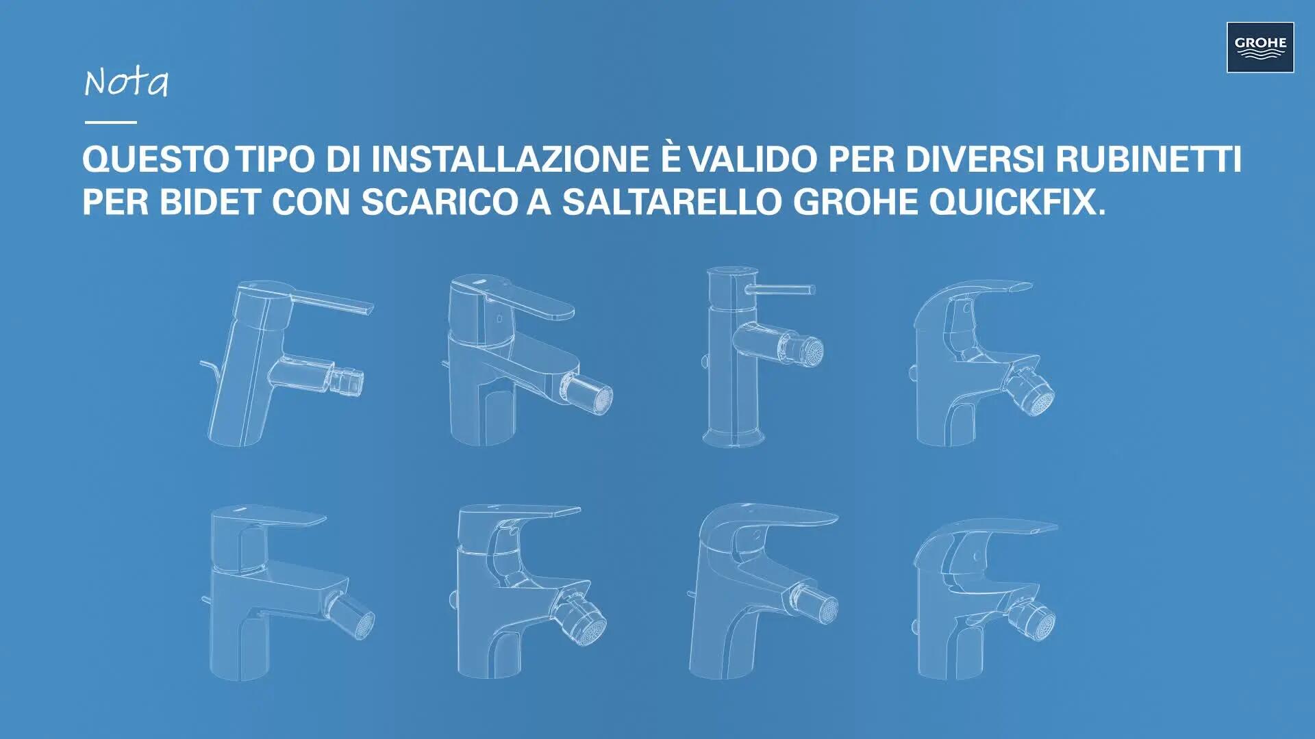 Rubinetto per bidet getto laminare cristallino Swift GROHE argento cromato lucido - 2