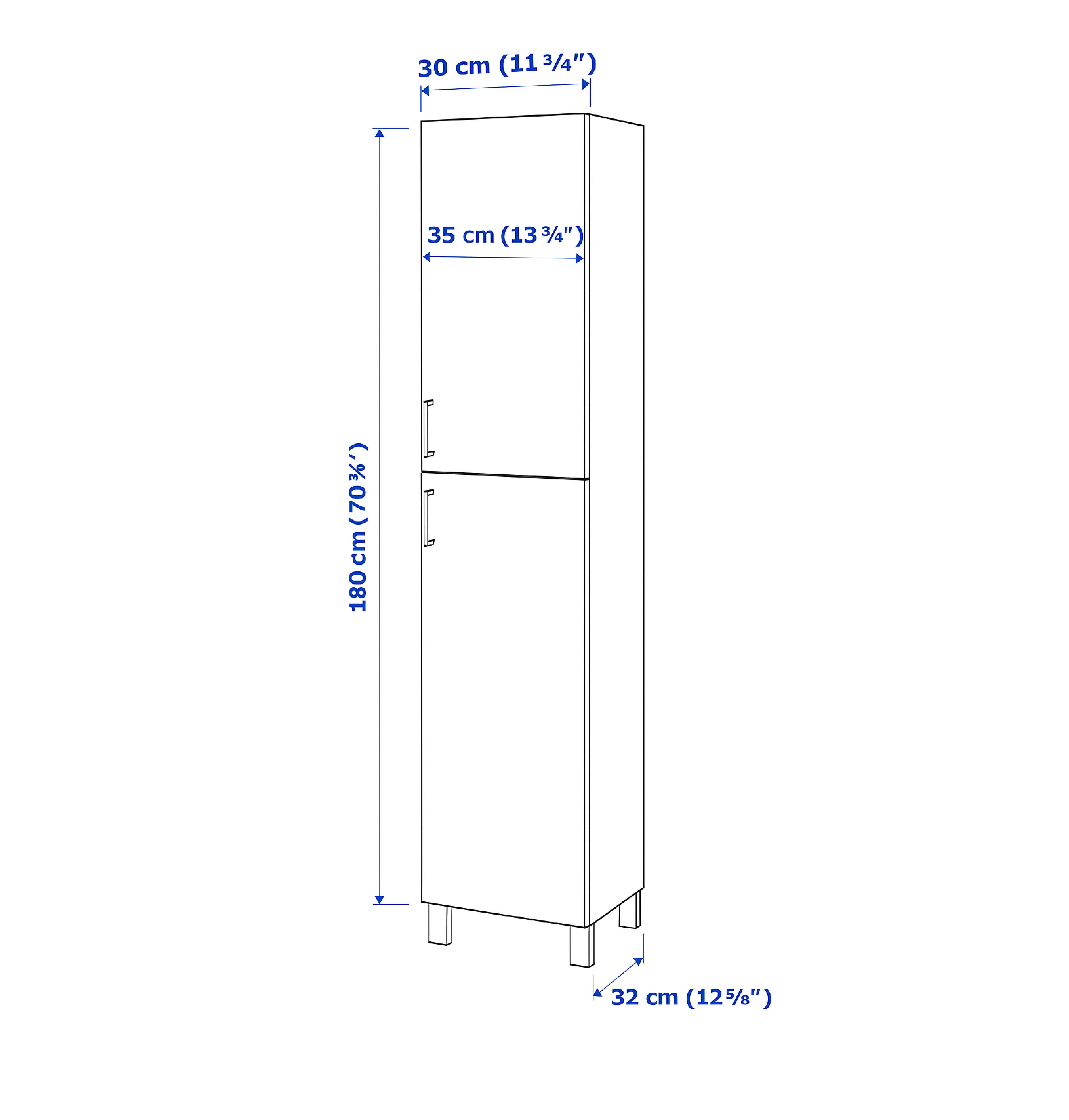 Móvel alto SENSEA ESSENTIAL BRANCO 30X32X180CM - 8