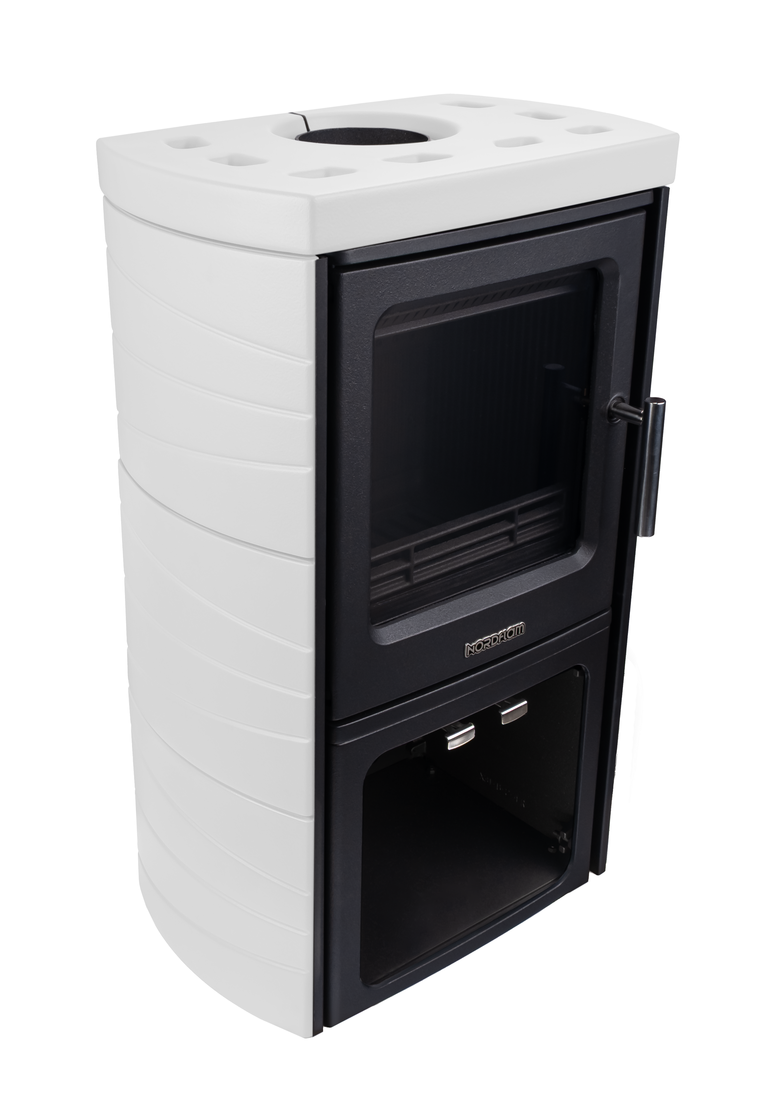 Piec kominkowy TROMSO Biały NORDFLAM