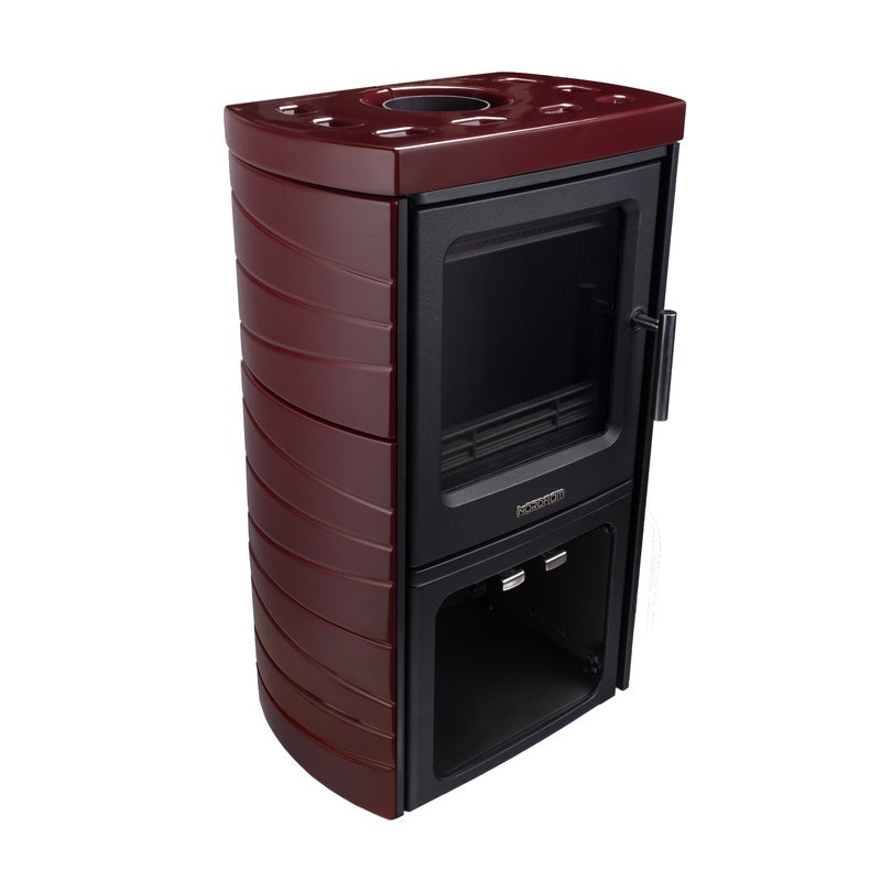 Piec kominkowy TROMSO Bordowy NORDFLAM