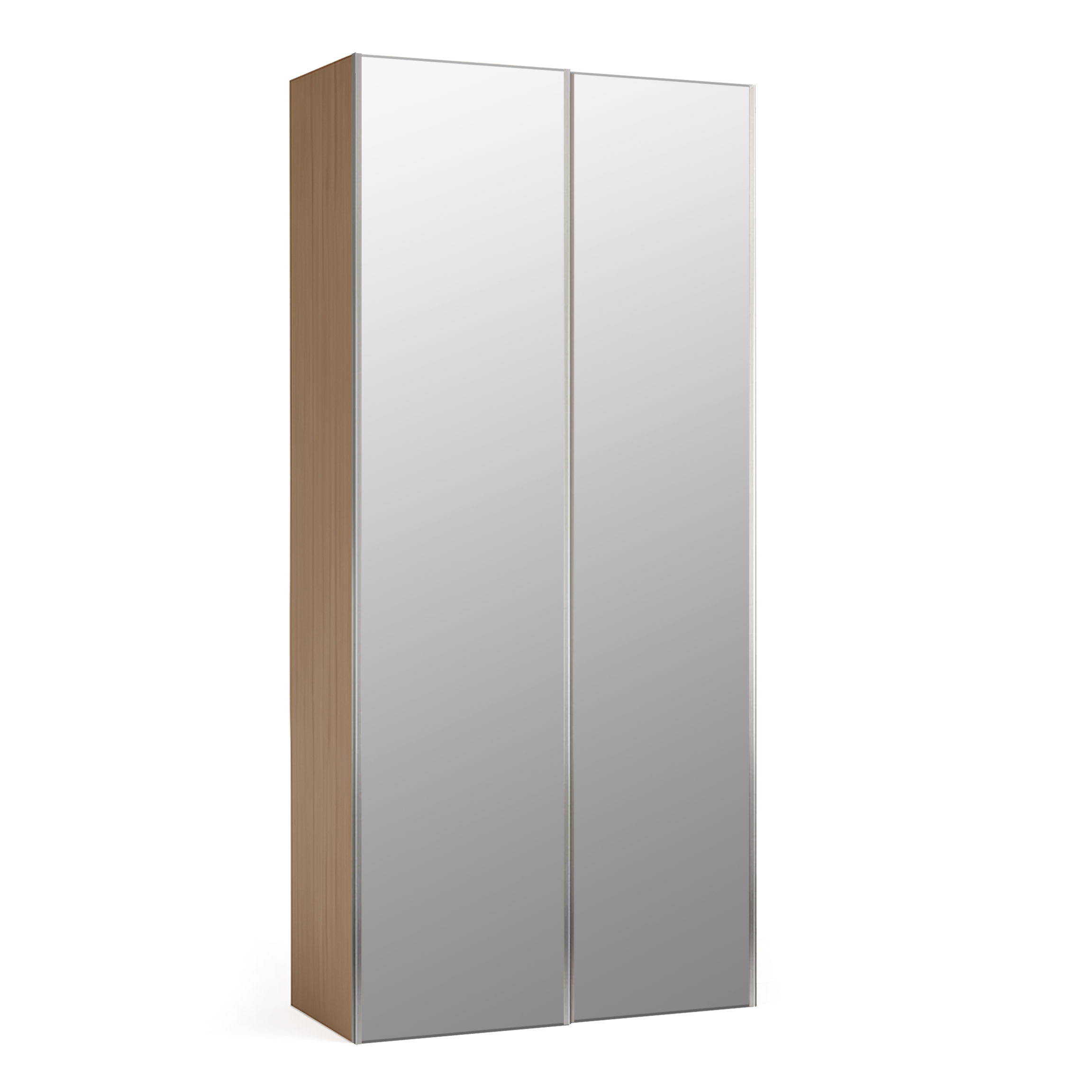 Armario spaceo home 2 puertas correderas doha espejo 120x240x60