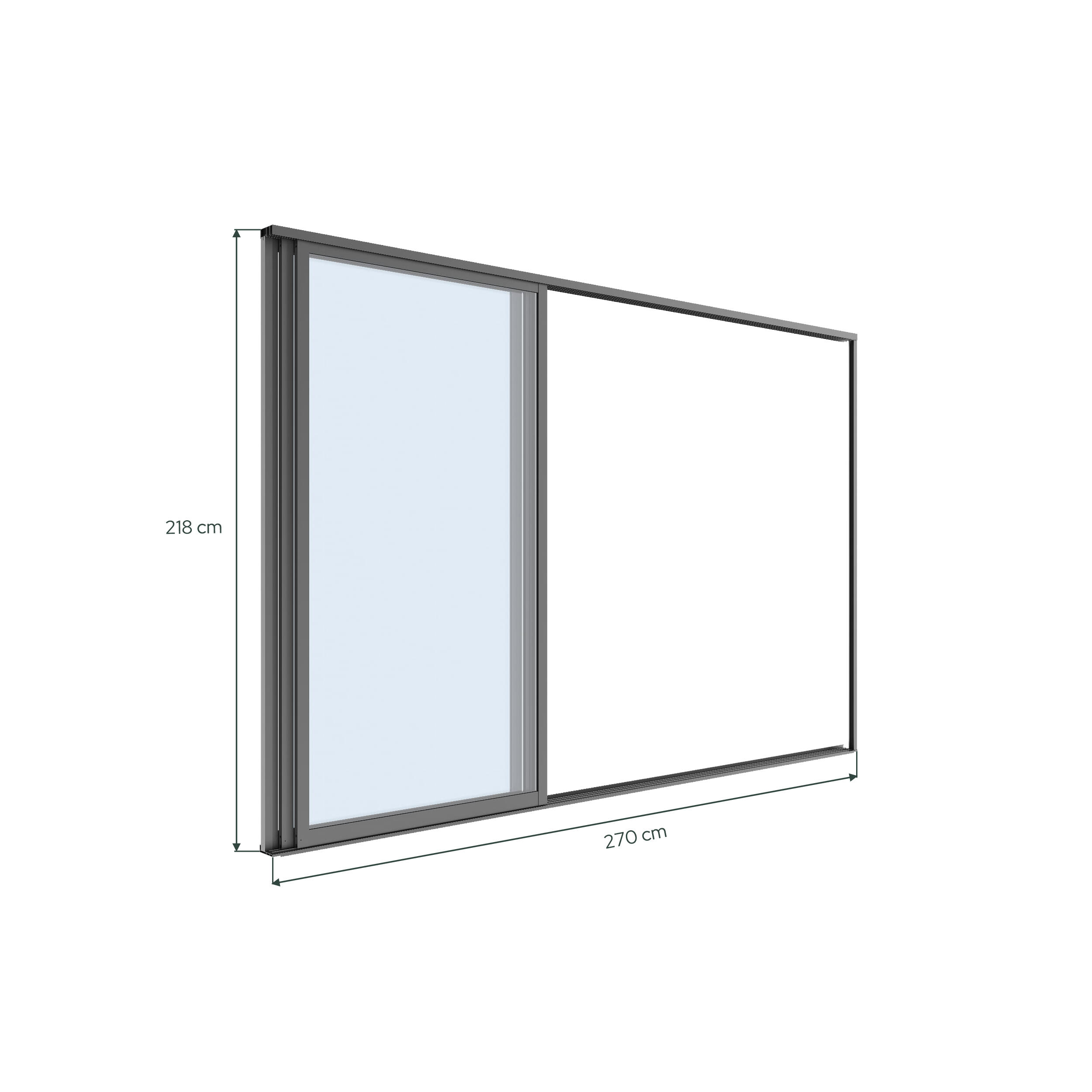 Drzwi przesuwne do pergoli Luxe panel 270x218cm antracytowe - 2