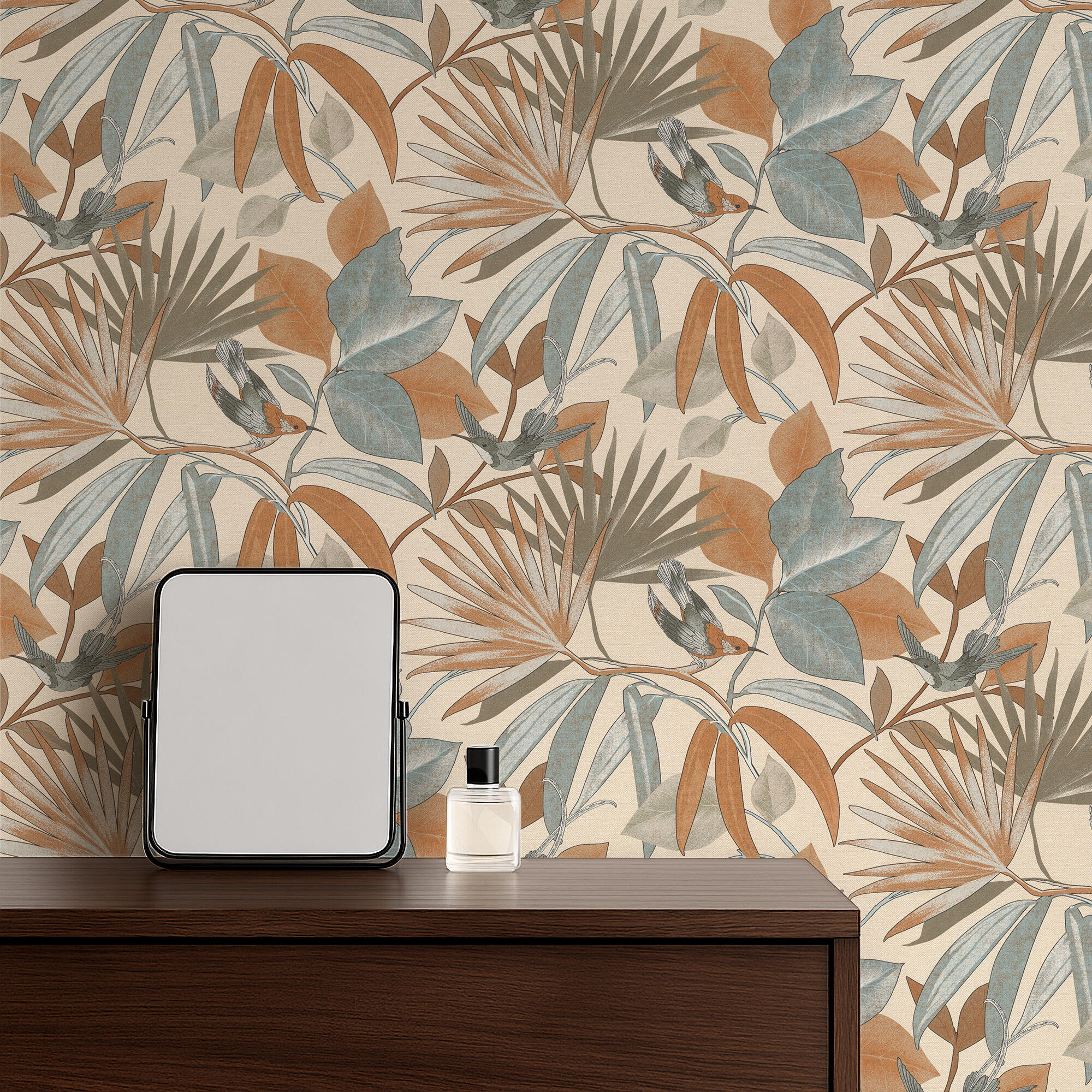 Papel pintado vinilo aplicación cola en pared naturaleza sigapure 291550 multicolor rasch 53cmx10.05m