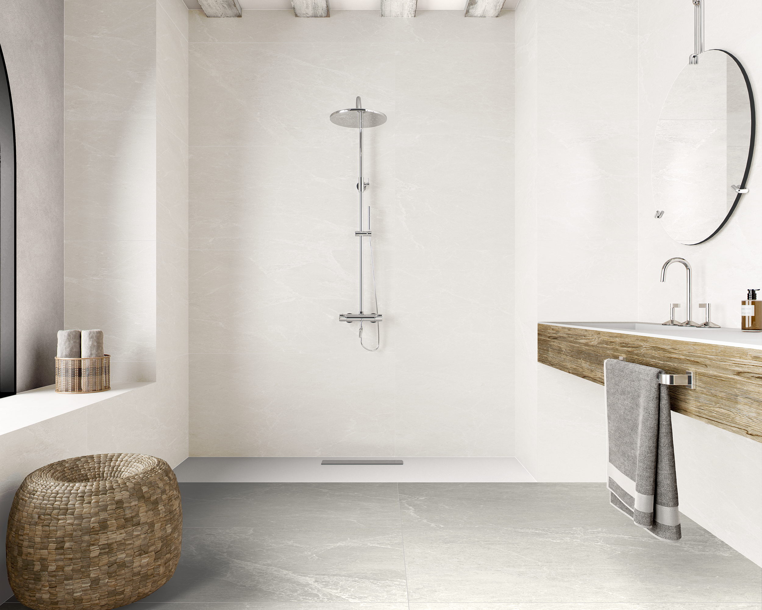 Suelo porcelánico Murano efecto mármol blanco mate 60x120 cm C1 | Leroy ...