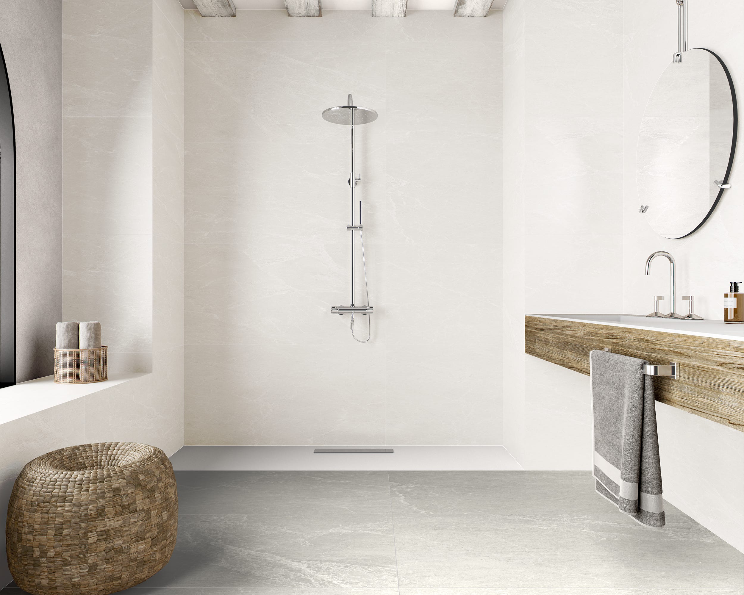 Suelo porcelánico Murano efecto mármol blanco mate 60x120 cm C1 | Leroy ...