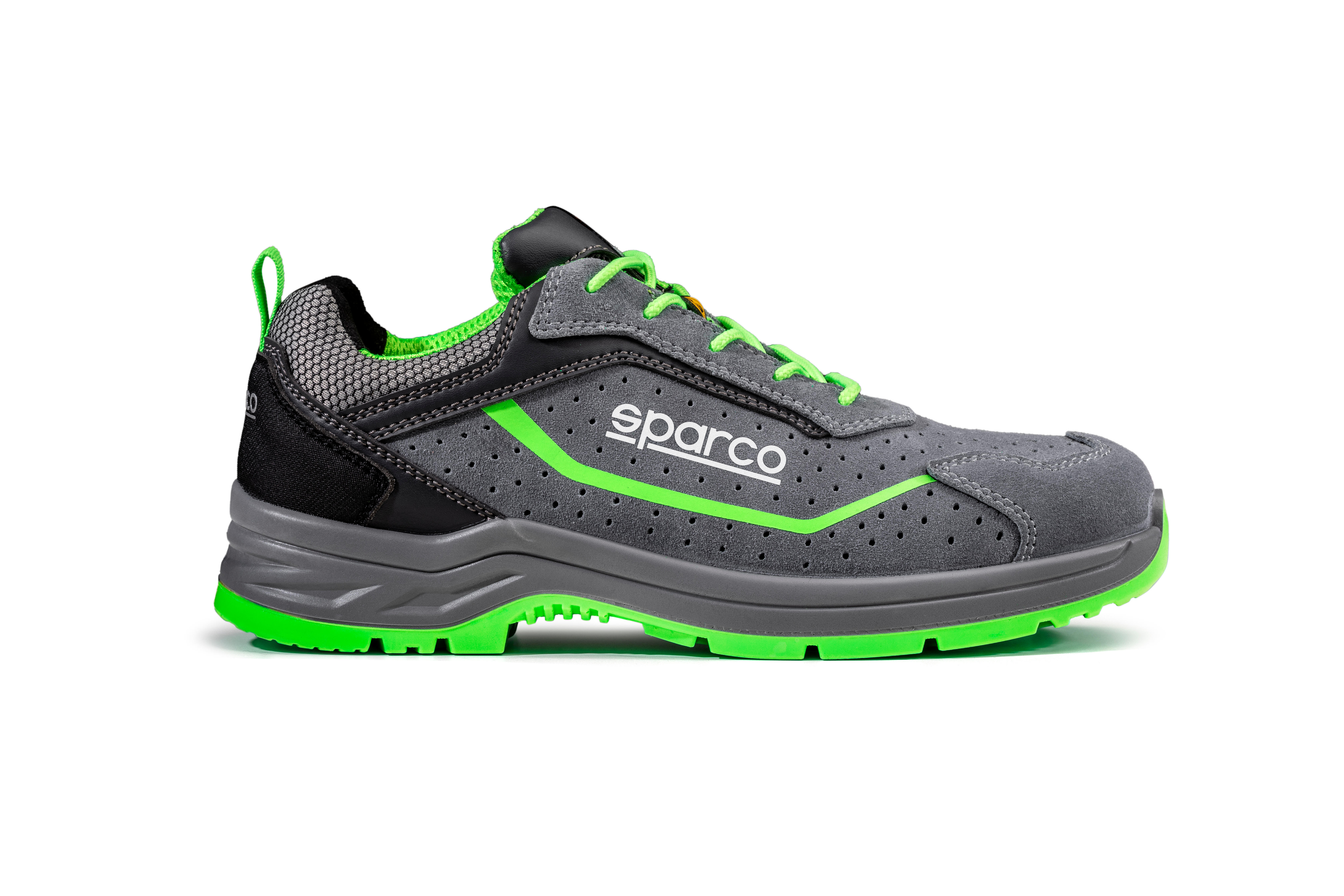 Sparco  Zapato De Seguridad Felix Esd S1ps Sr Fo Lg /, Cómodo Y Transpirable Para Trabajar Siempre De Forma Dinámica, Talla 40 Gris/Verde , Leroy Merlin