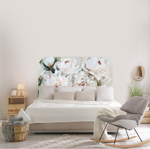 Tête de lit en papier peint, Dada art Rose, 160x95cm