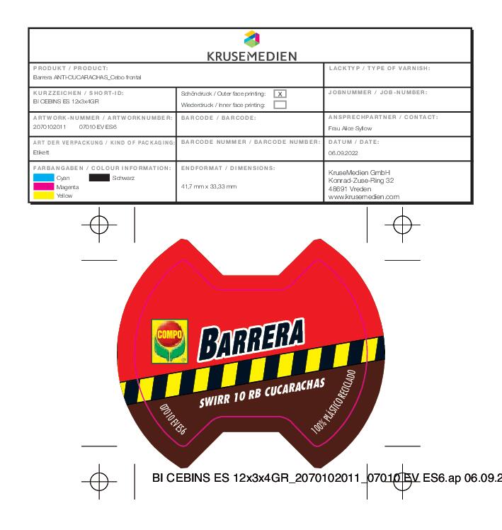 Armadilha anti-baratas 3 x 4 g Compo Barrera - 6